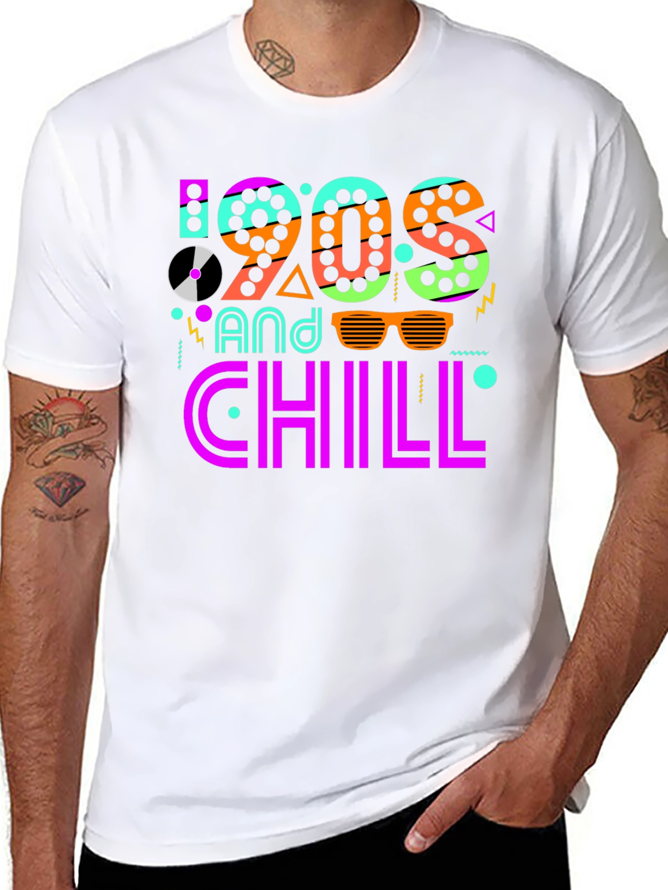 90s and Chill Graphic T-Shirt - Retro Style Tee