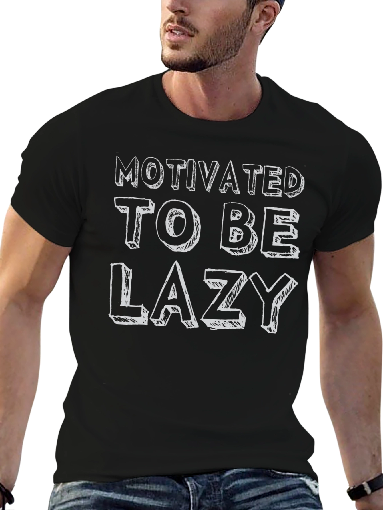 Motivated To Be Lazy Graphic T-Shirt