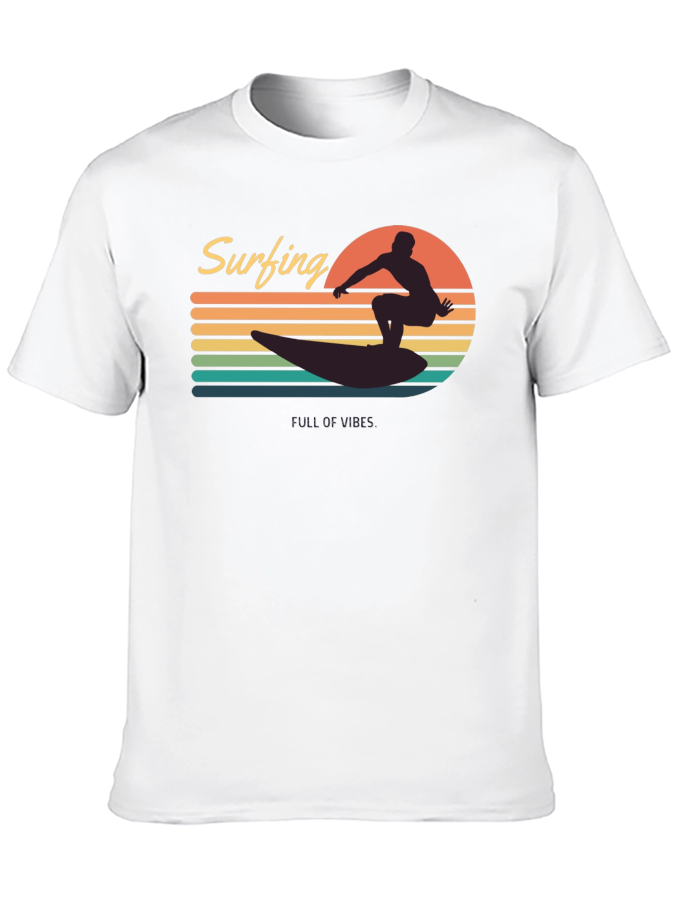 Surfing Vibes Graphic Tee - Mens Black T-Shirt