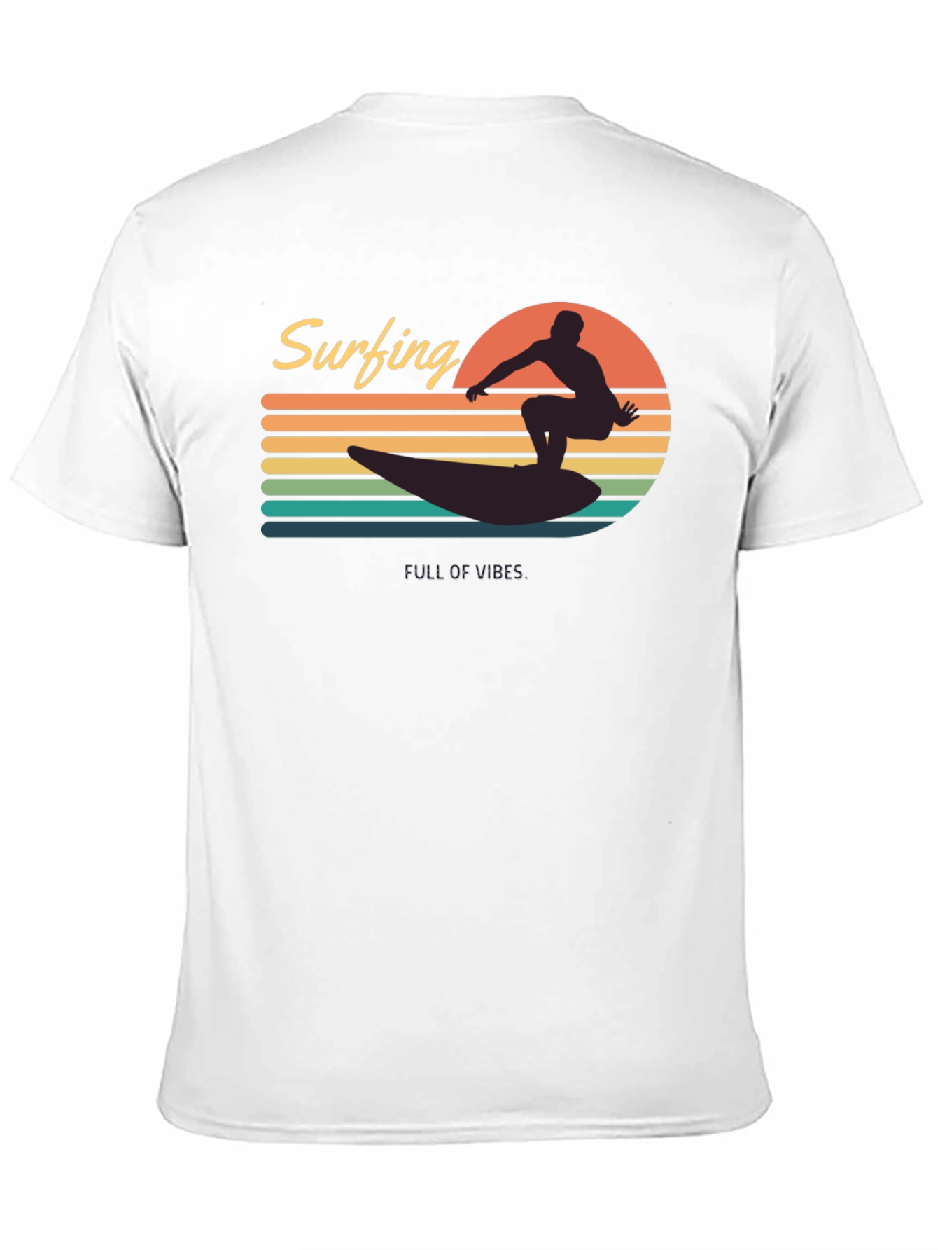 Surfing Vibes Graphic Tee - Mens Black T-Shirt