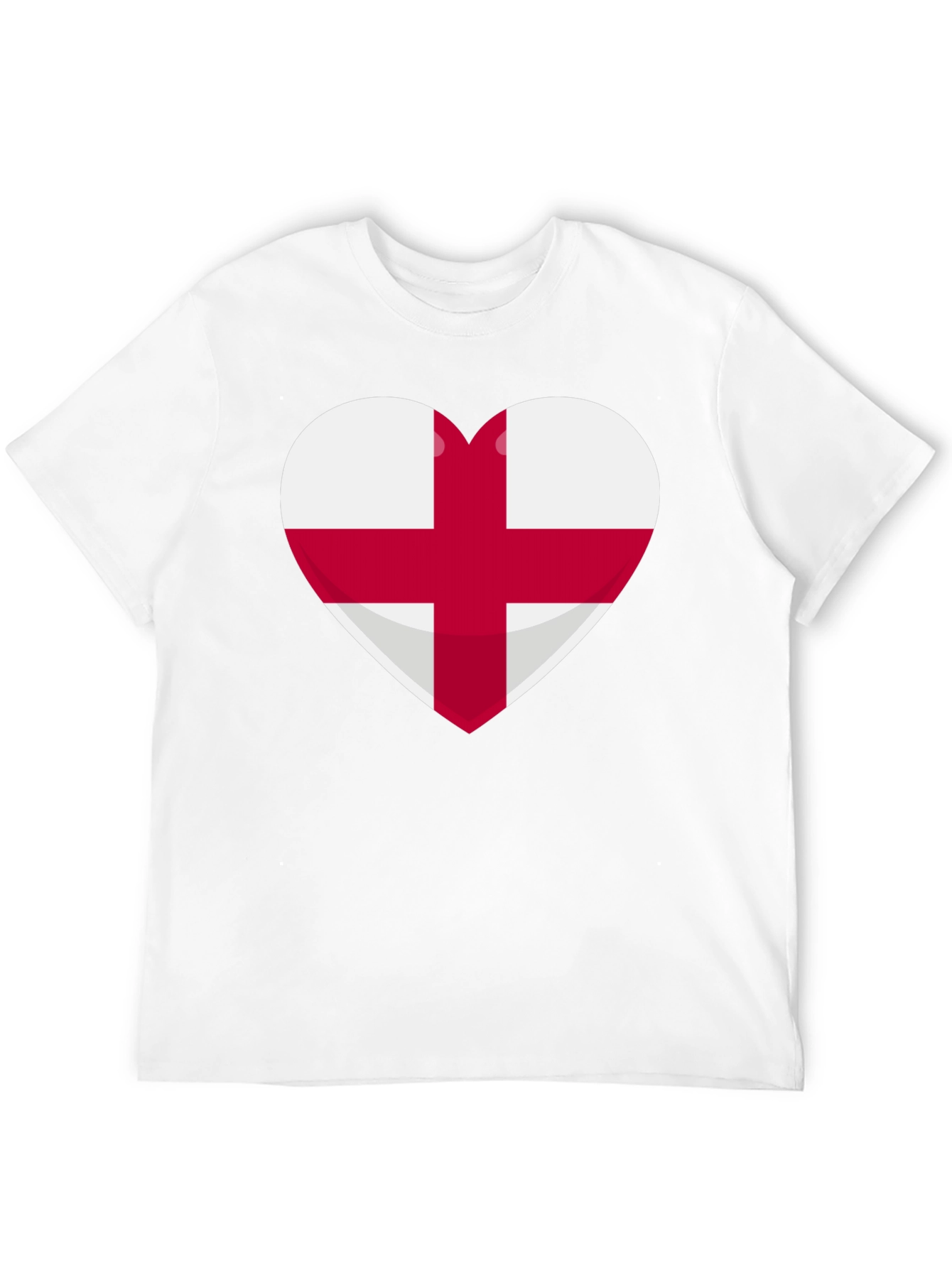 England Flag Heart T-Shirt - Show Your Pride!