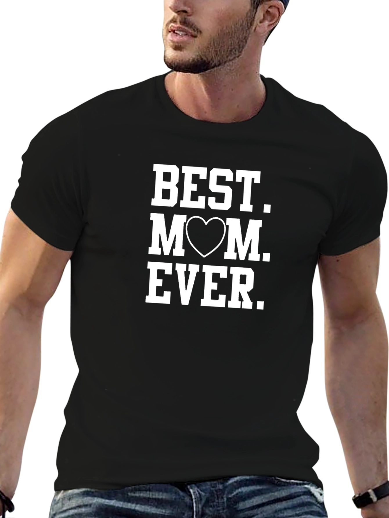 Best Mom Ever Graphic Tee - Black Casual T-Shirt