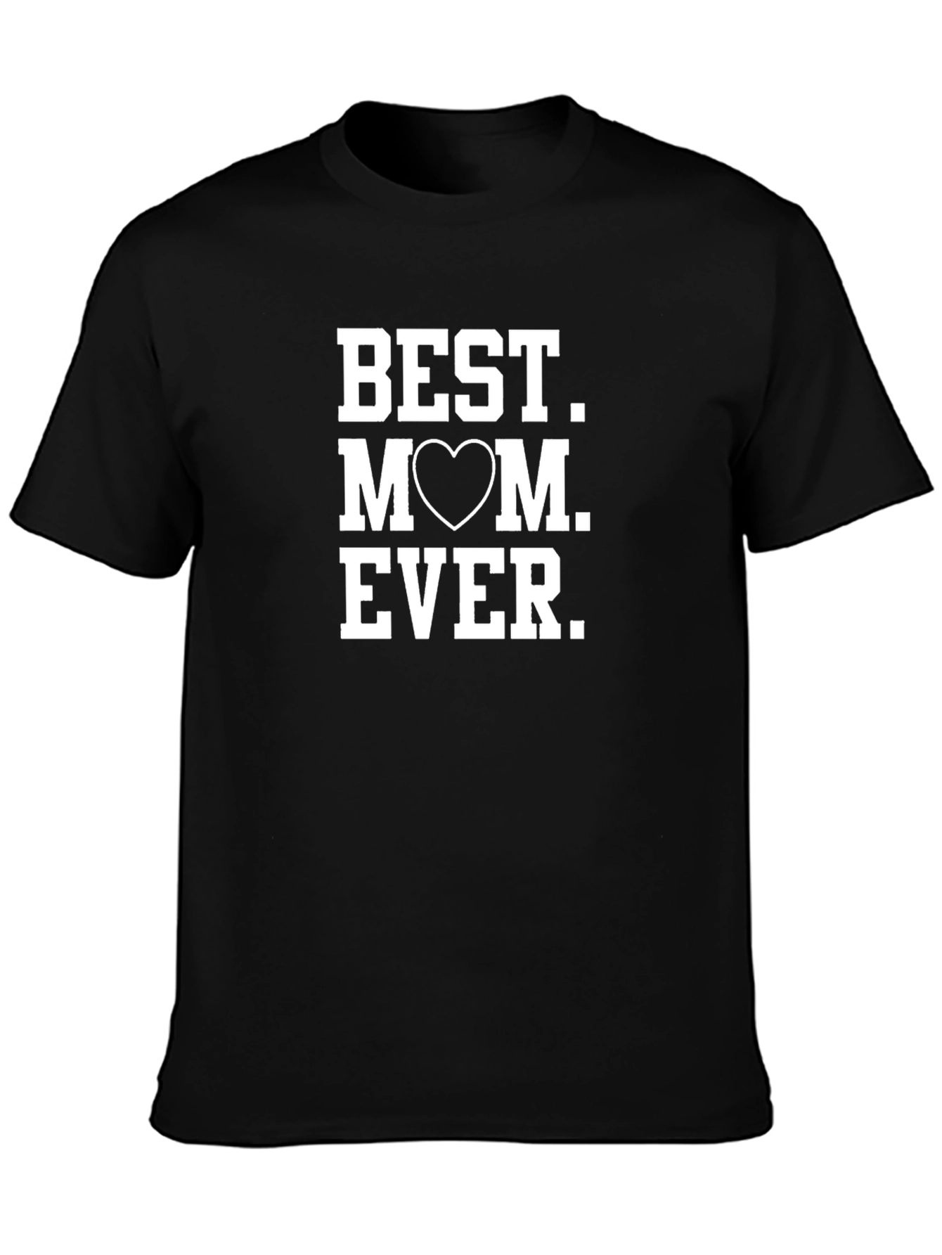 Best Mom Ever Graphic Tee - Black Casual T-Shirt