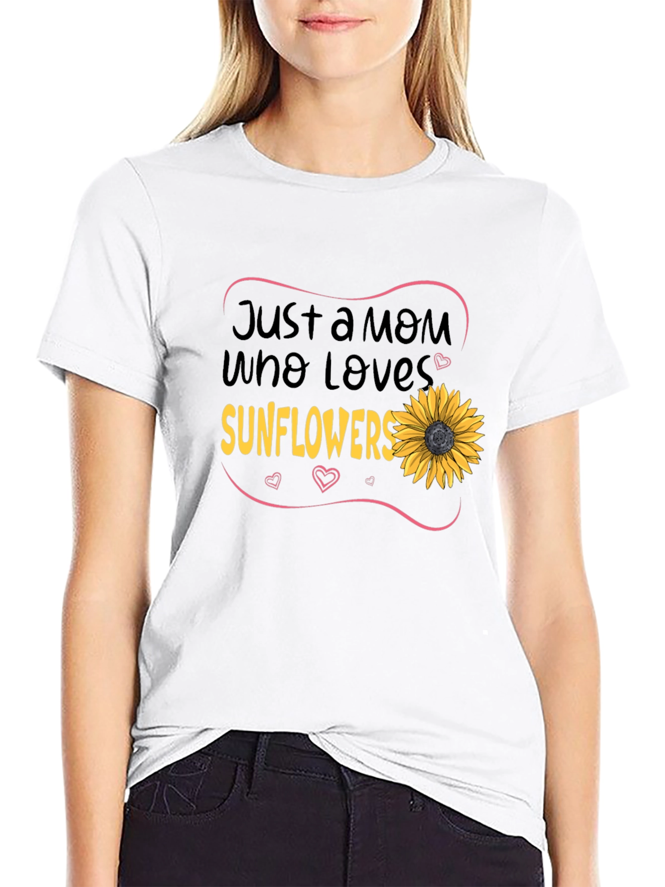 Just a Mom Who Loves Sunflowers T-Shirt