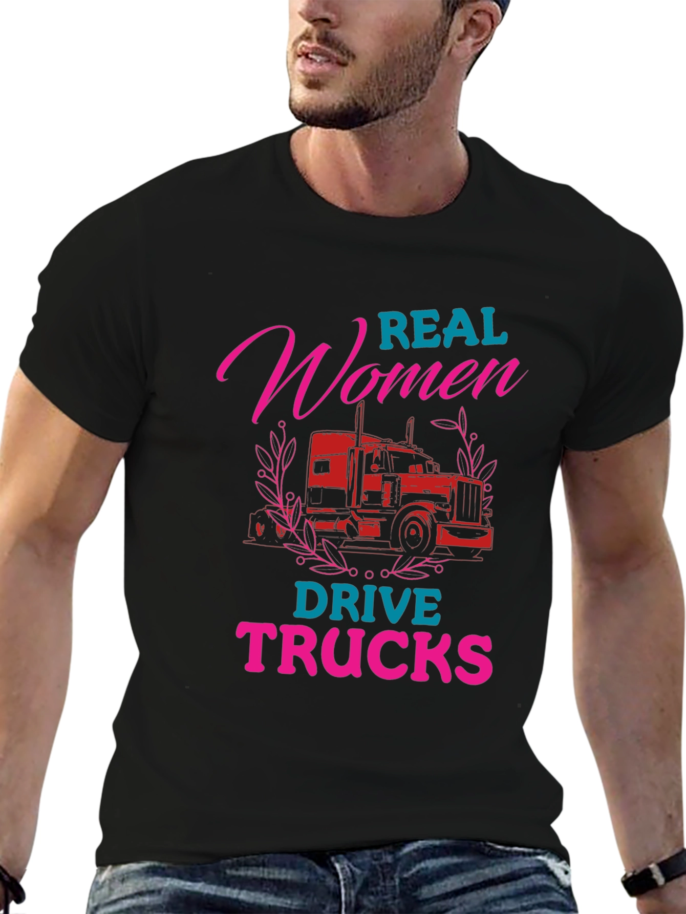 Real Women Drive Trucks Graphic Tee