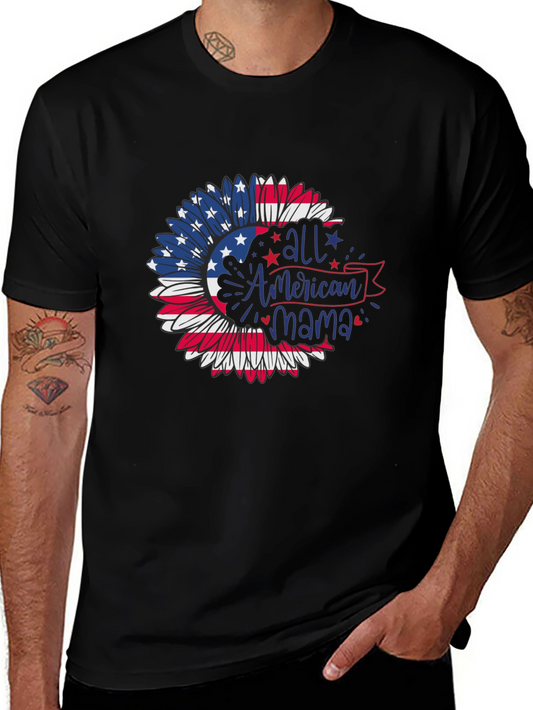 American Mama Patriotic Sunflower T-Shirt