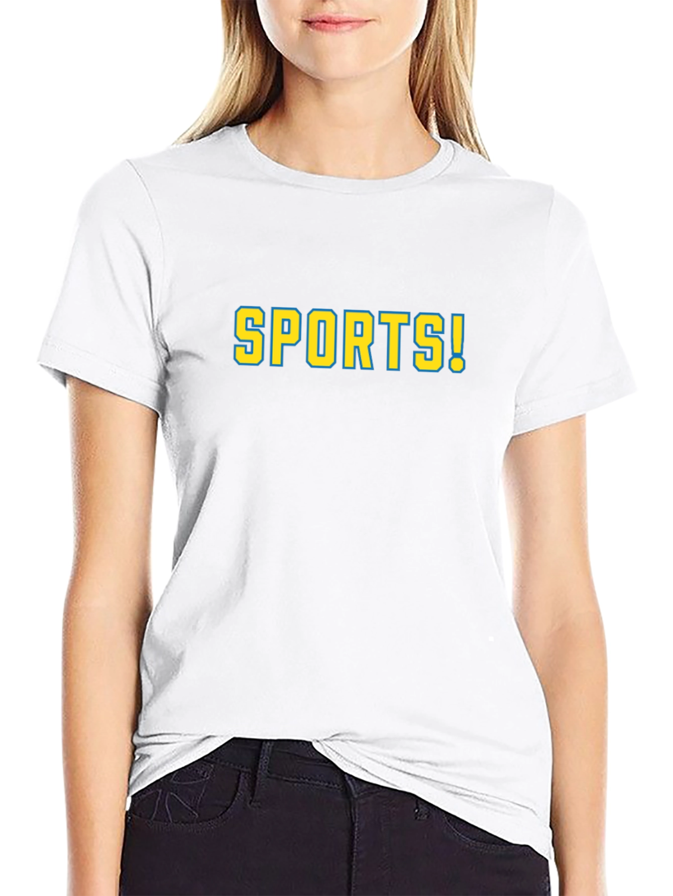 Sports! Graphic Print Black T-Shirt