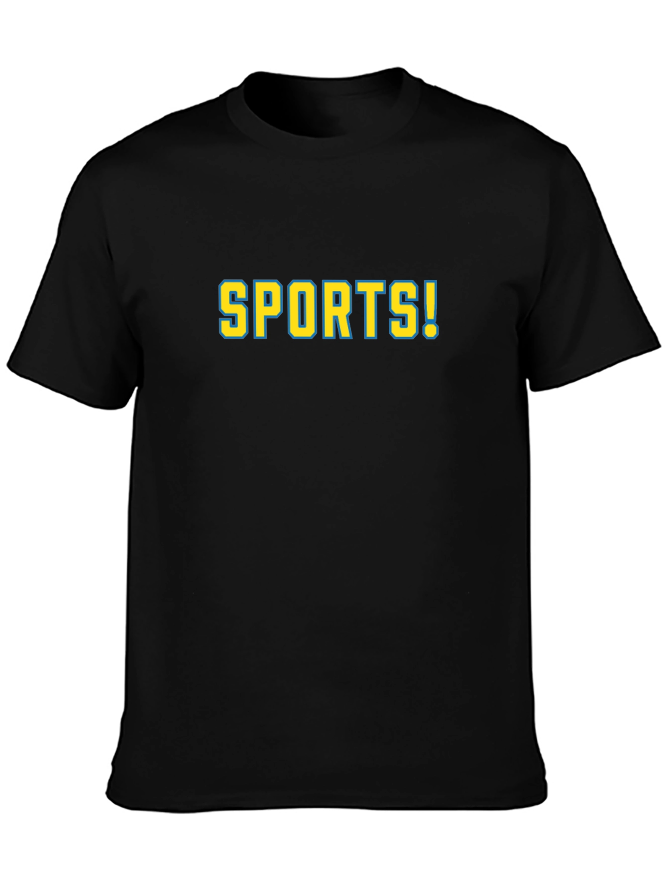 Sports! Graphic Print Black T-Shirt
