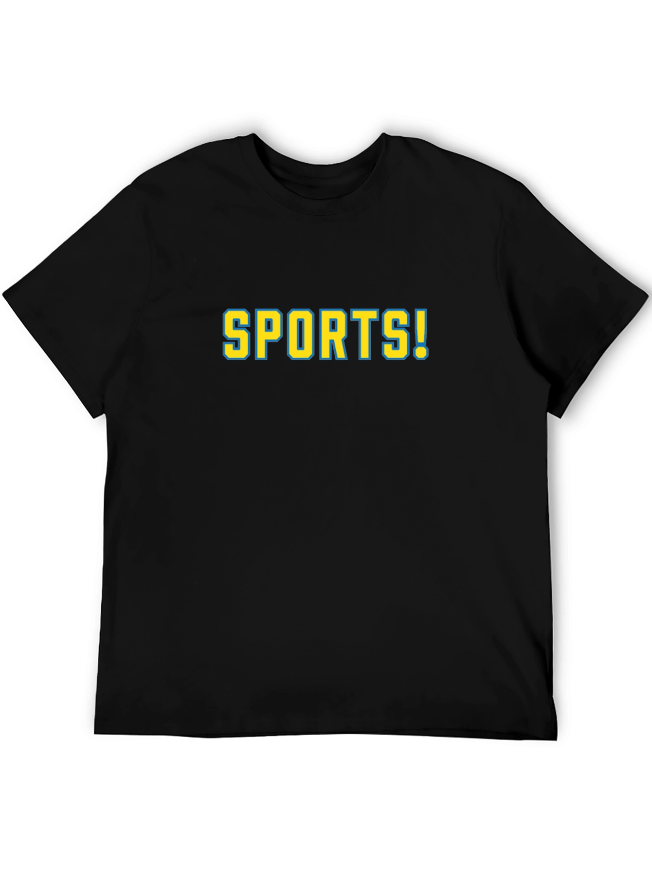 Sports! Graphic Print Black T-Shirt