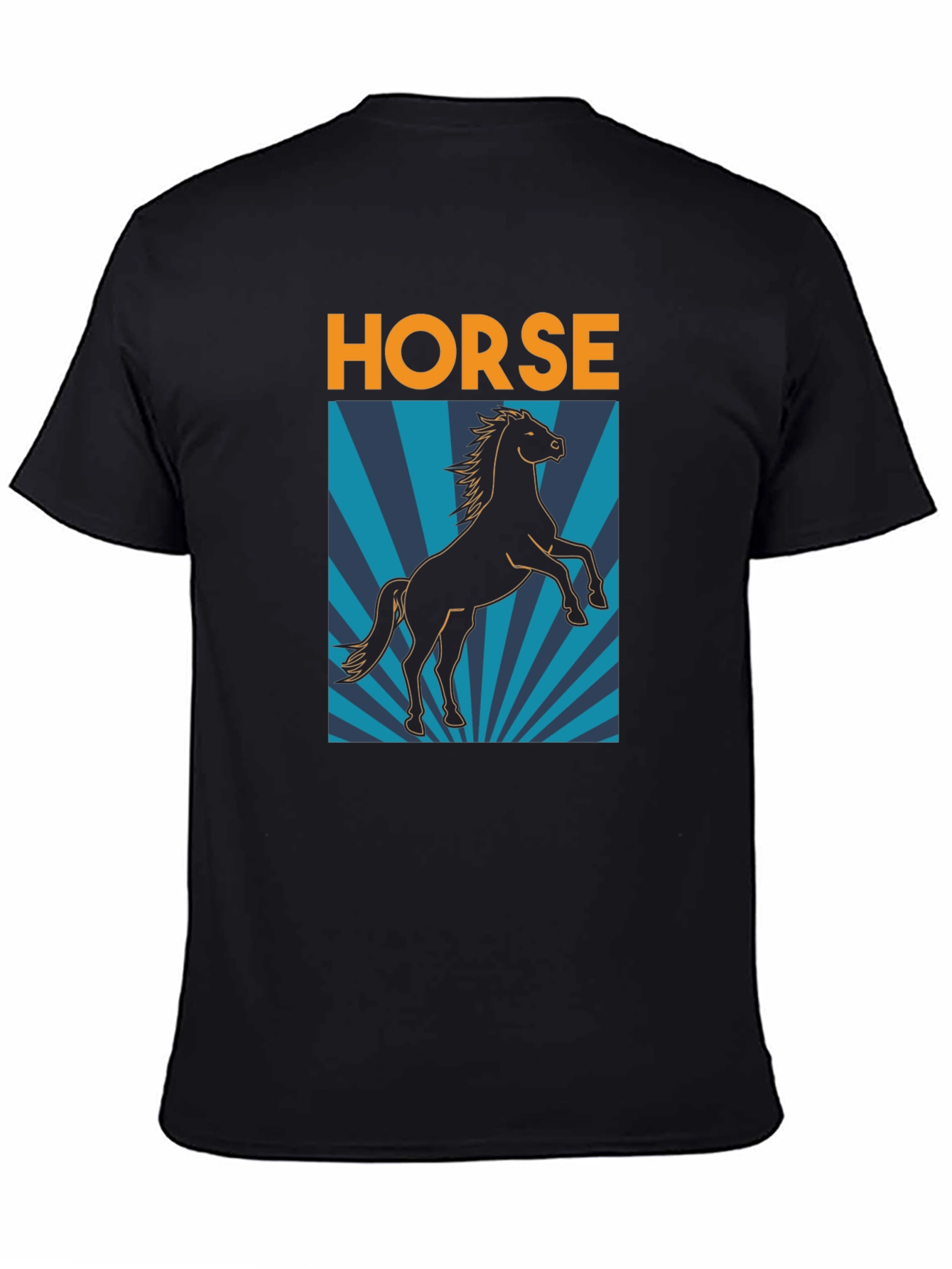 Horse Graphic T-Shirt - Black