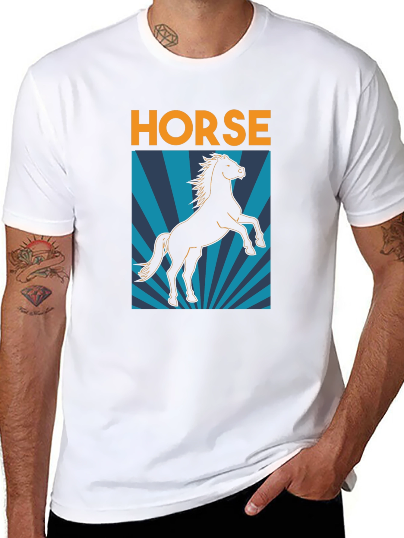 Horse Graphic T-Shirt - Black