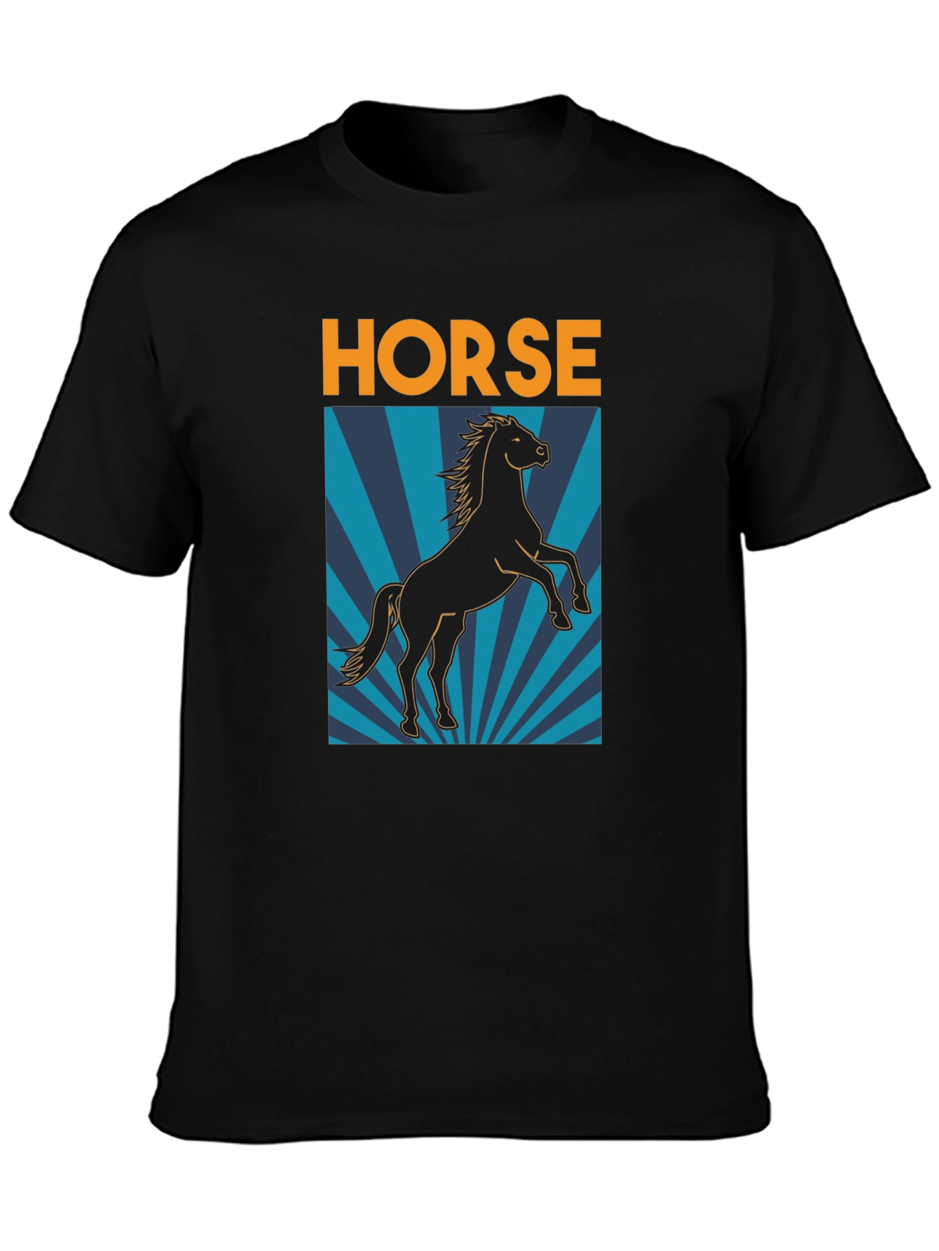 Horse Graphic T-Shirt - Black