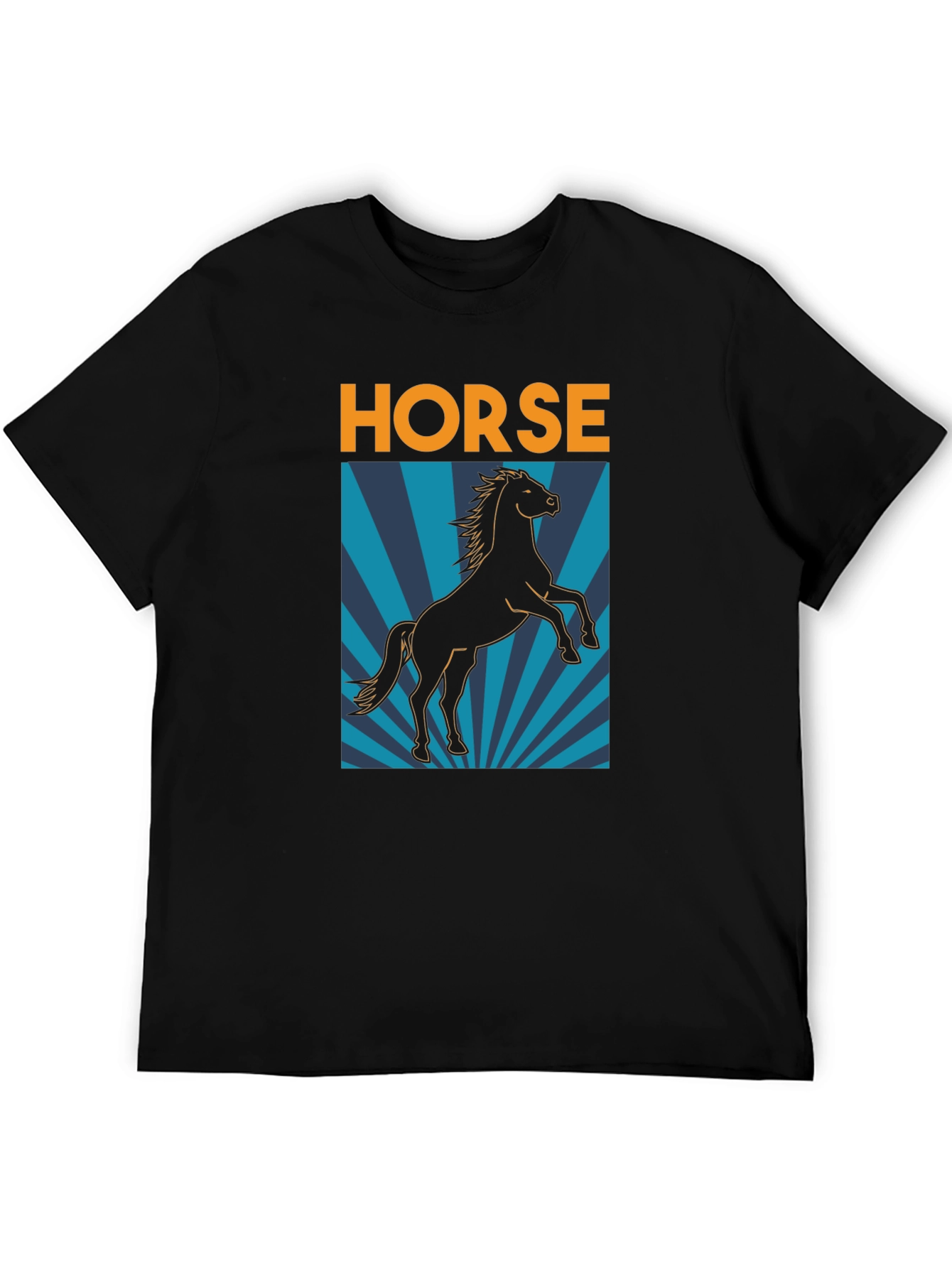 Horse Graphic T-Shirt - Black