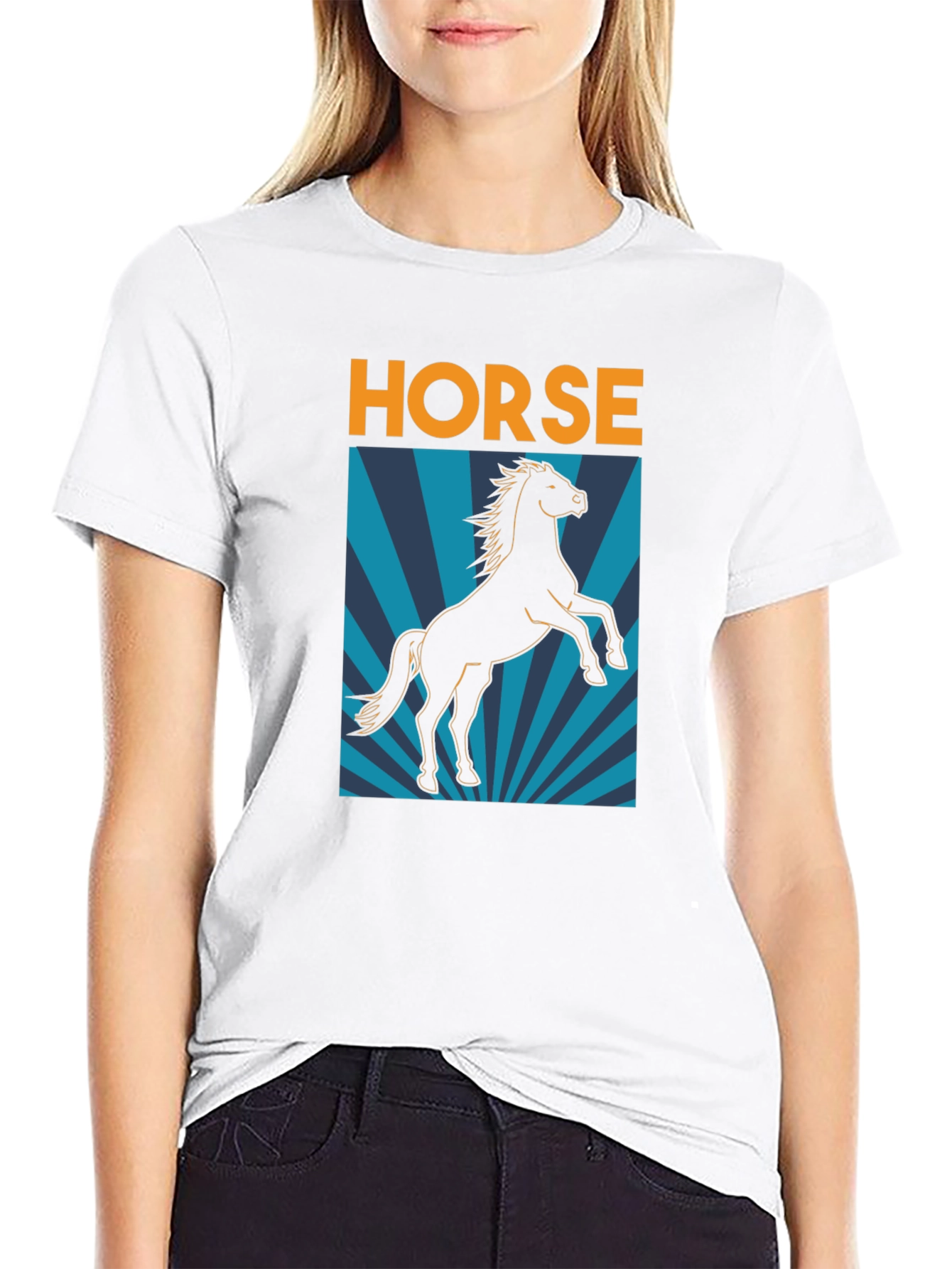 Horse Graphic T-Shirt - Black