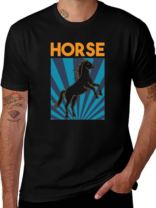 Horse Graphic T-Shirt - Black