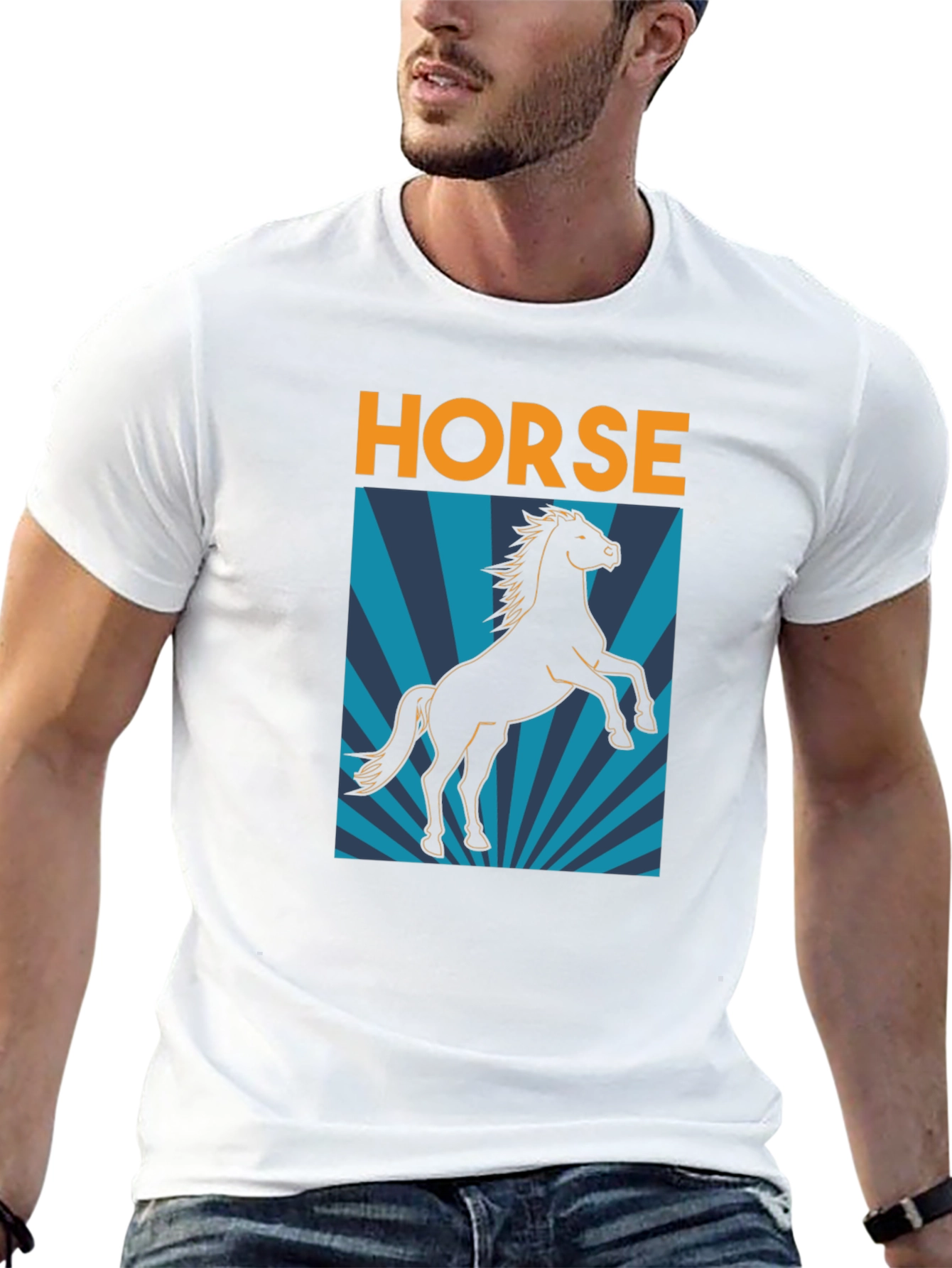 Horse Graphic T-Shirt - Black