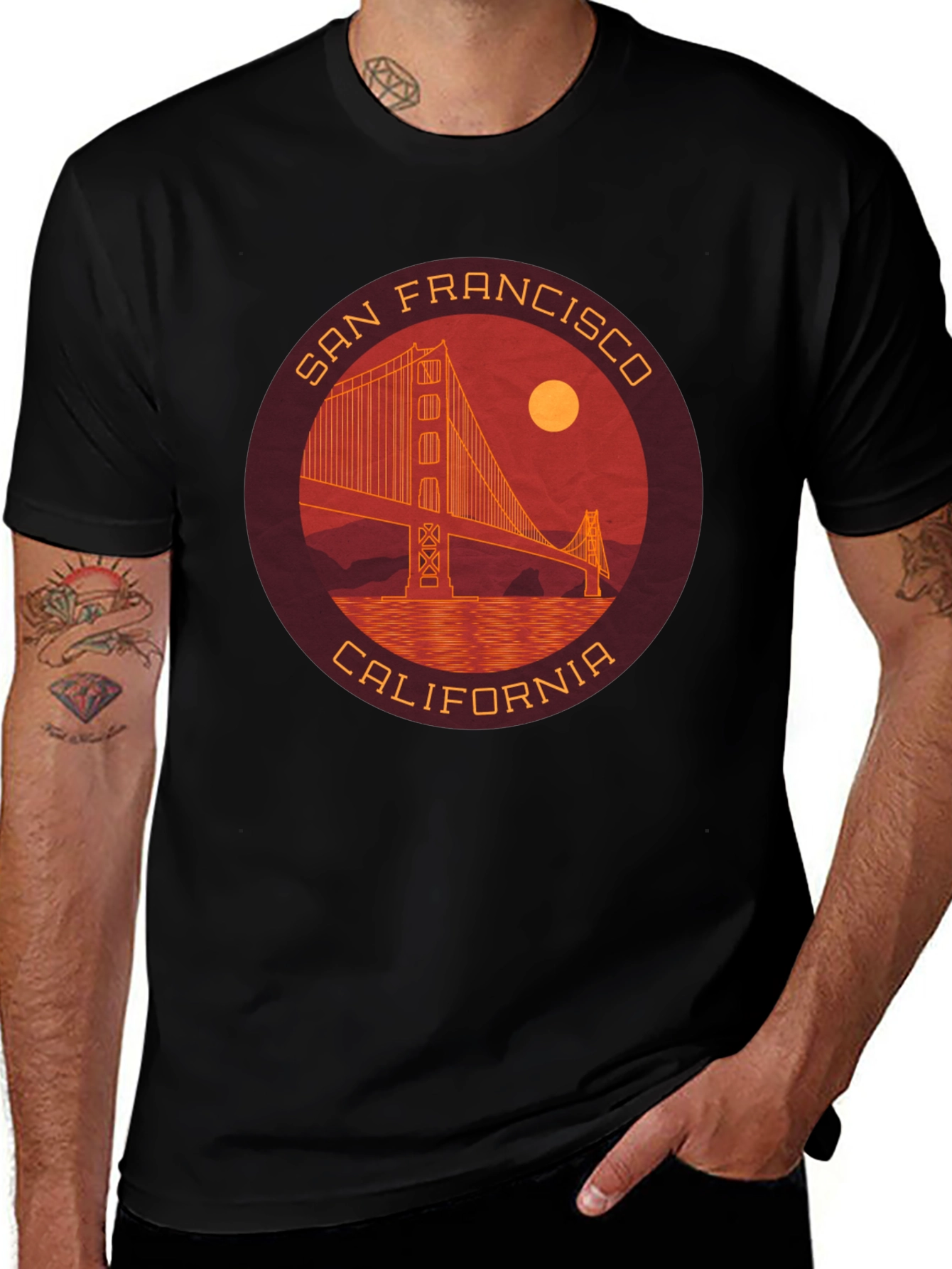 San Francisco Golden Gate Bridge Mens Graphic Tee