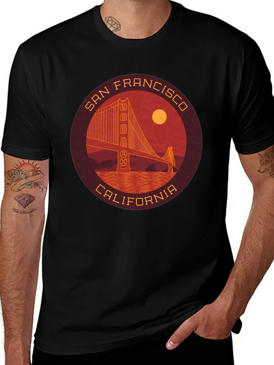 San Francisco Golden Gate Bridge Mens Graphic Tee