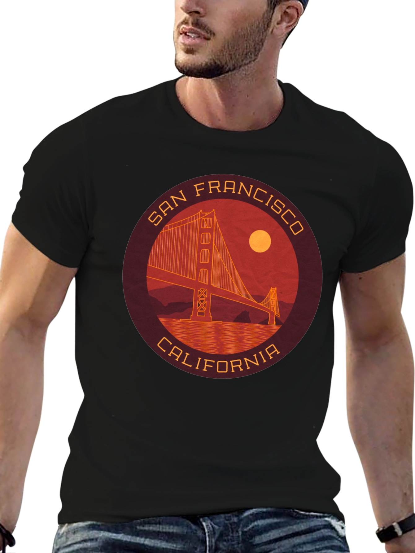 San Francisco Golden Gate Bridge Mens Graphic Tee