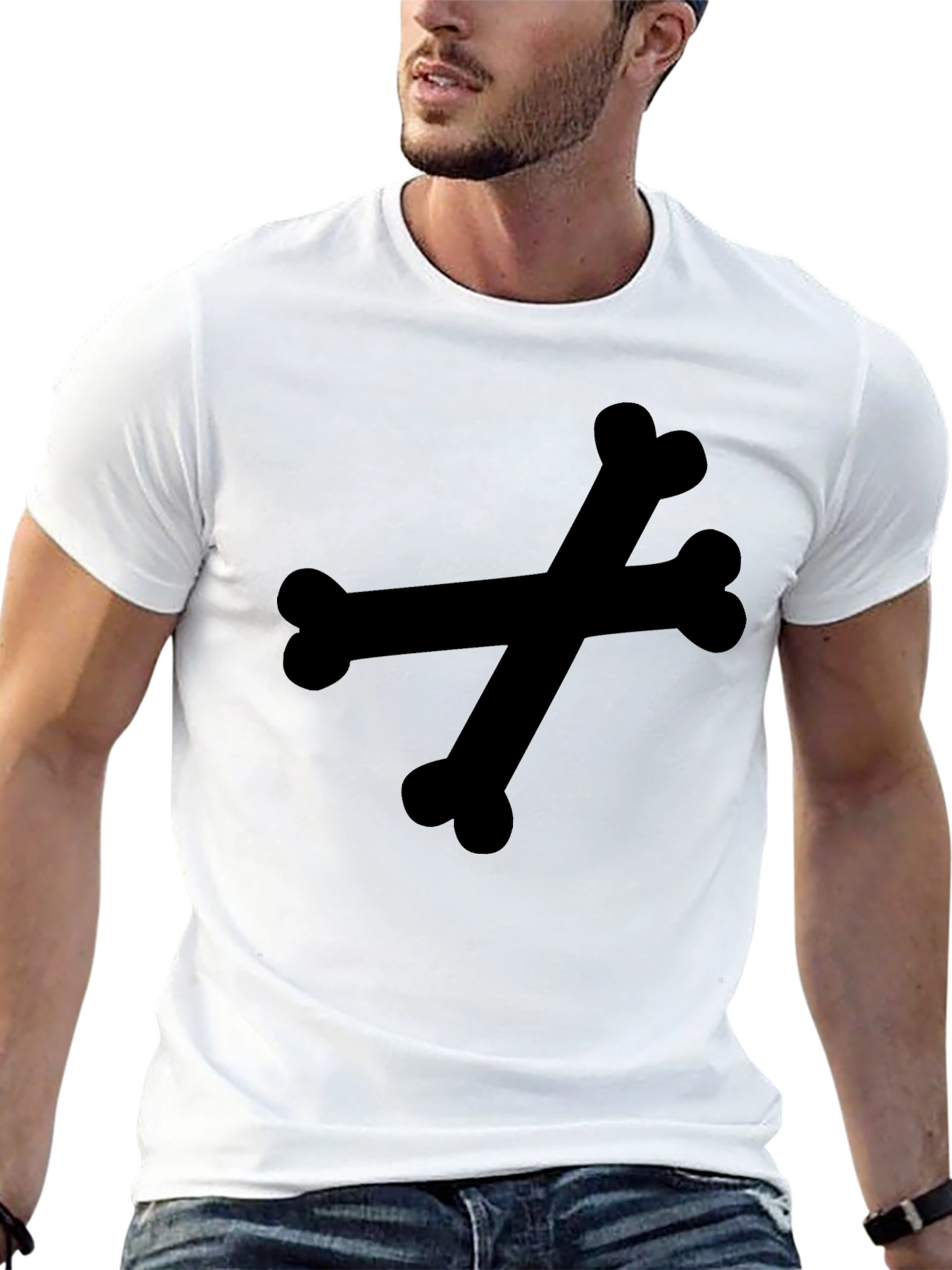 Crossbones Graphic Tee - Mens Black T-Shirt