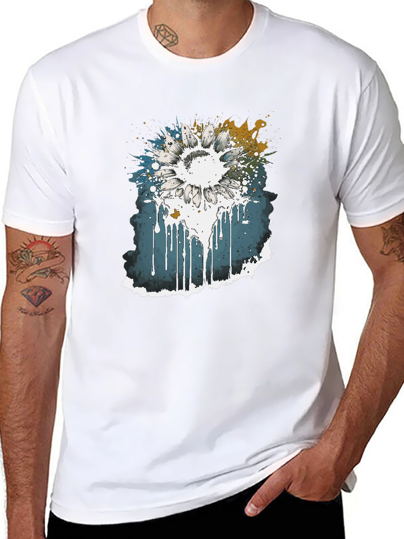 Sunflower Splash Graphic Tee