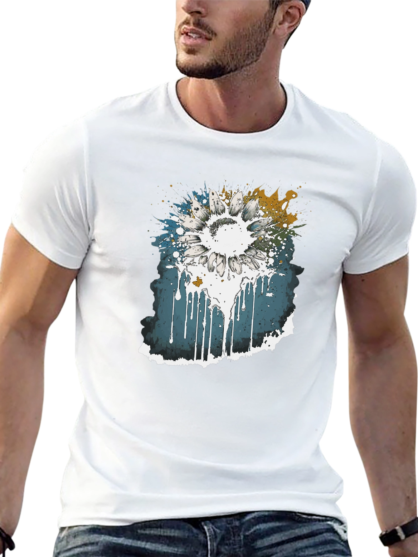 Sunflower Splash Graphic Tee