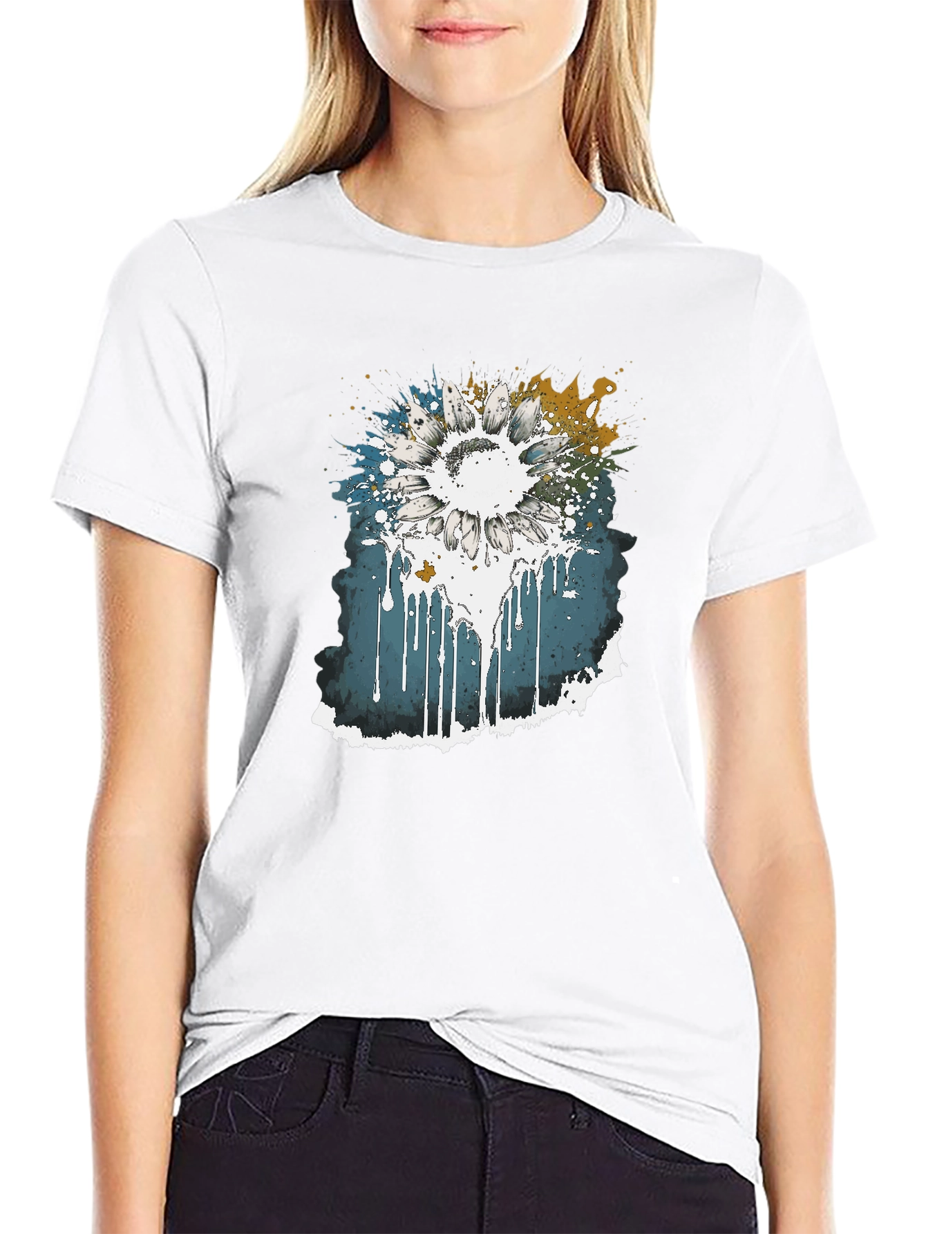 Sunflower Splash Graphic Tee