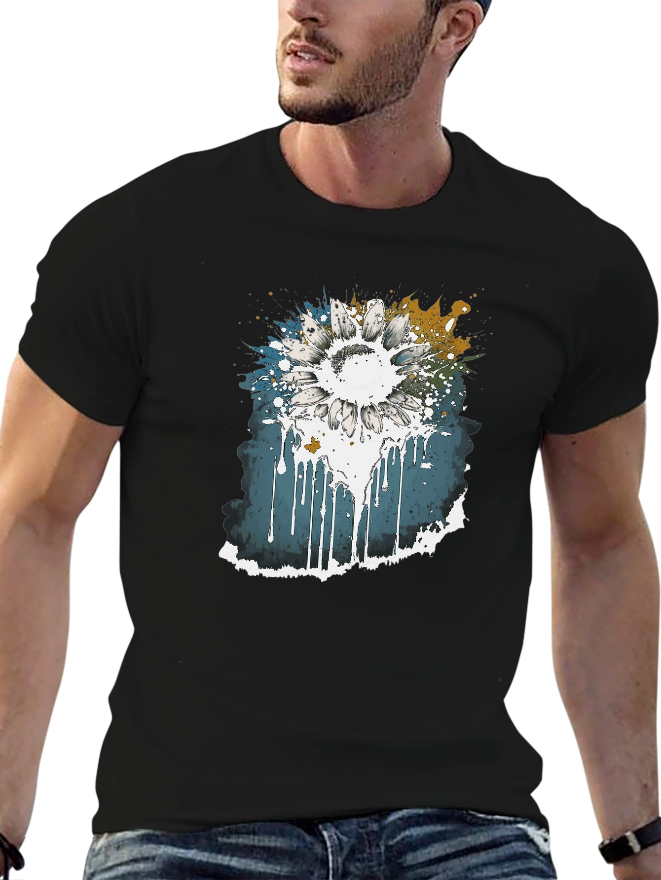 Sunflower Splash Graphic Tee