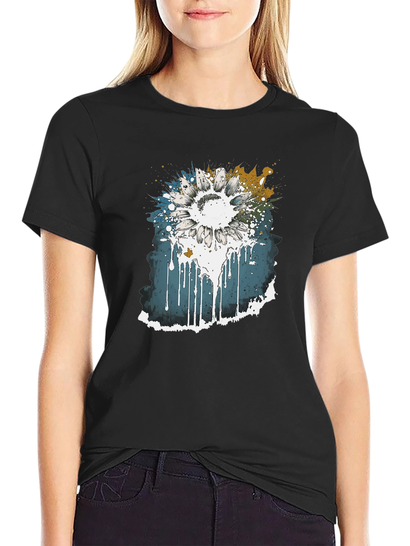 Sunflower Splash Graphic Tee