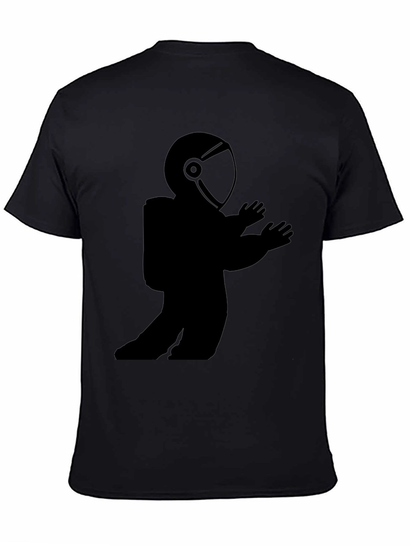 Astronaut Graphic T-Shirt - Mens Black Crew Neck Tee