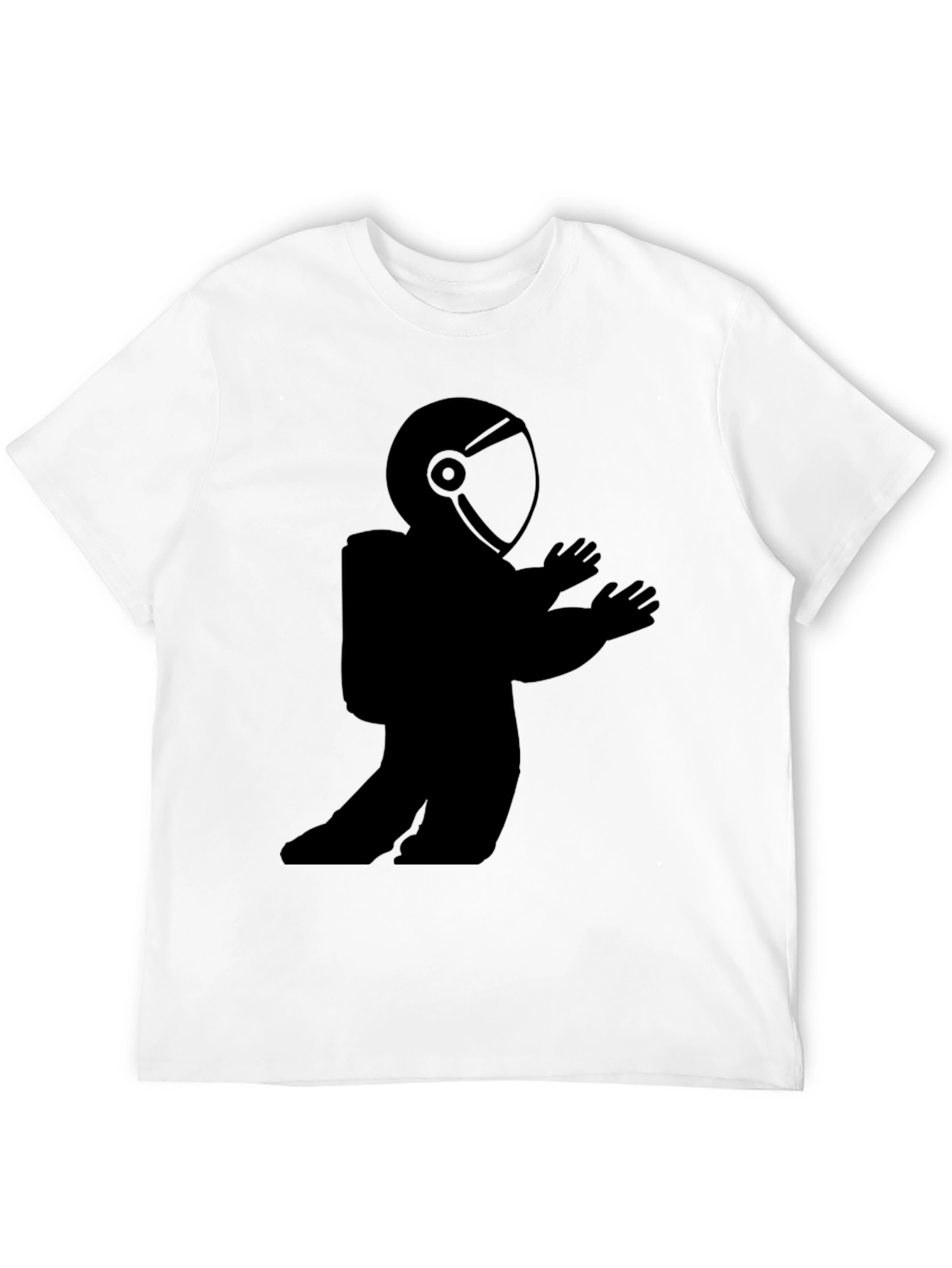 Astronaut Graphic T-Shirt - Mens Black Crew Neck Tee