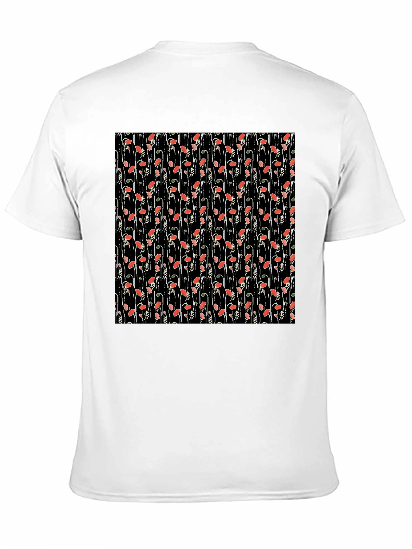 Floral Print Tee - Black Cotton Comfort