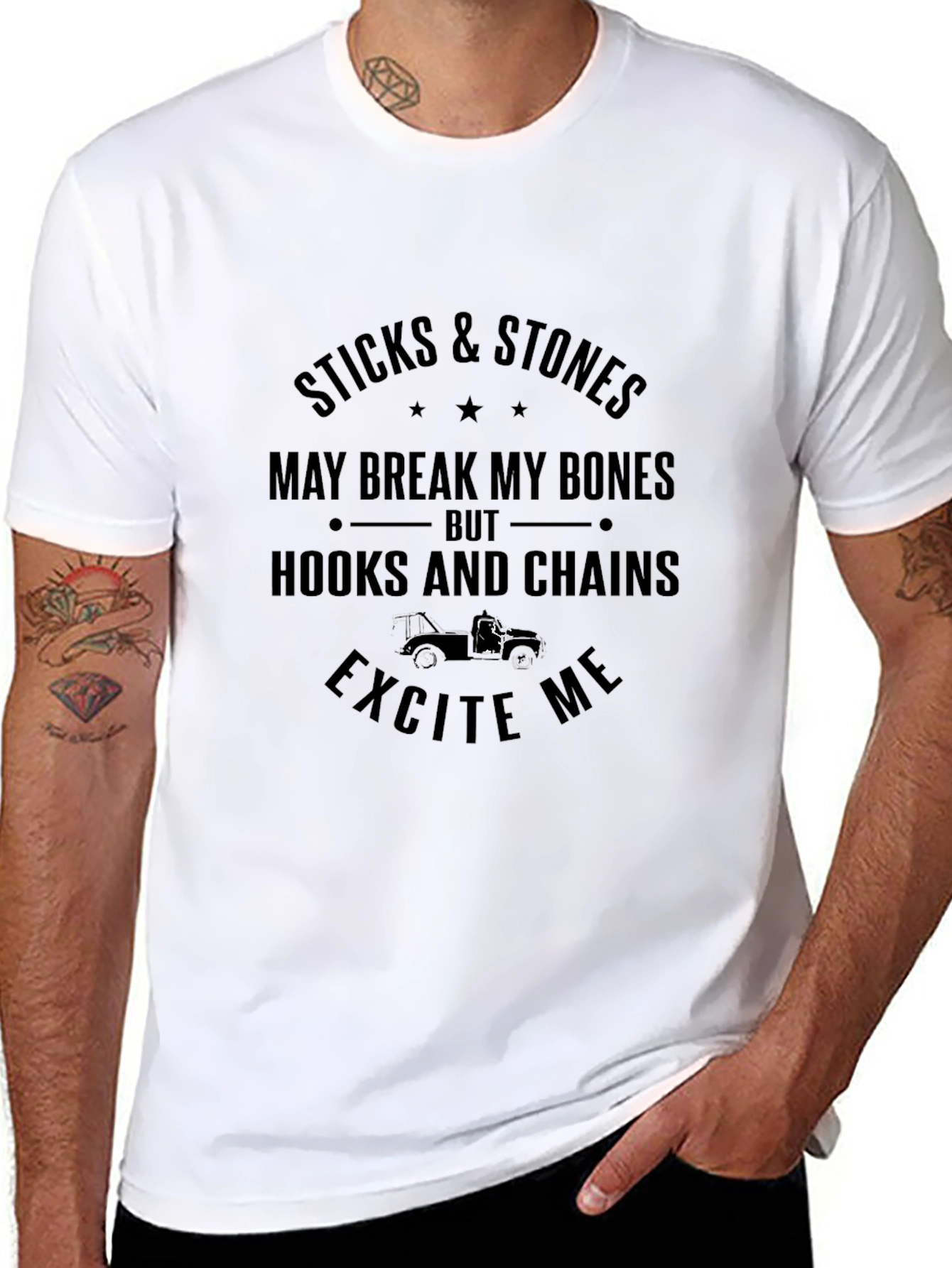 Sticks & Stones Humor Tee
