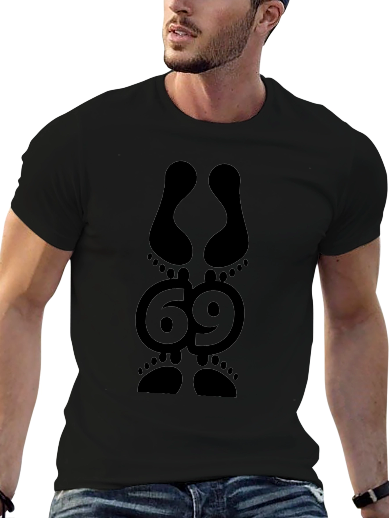 Black 69 Footprint Graphic Tee