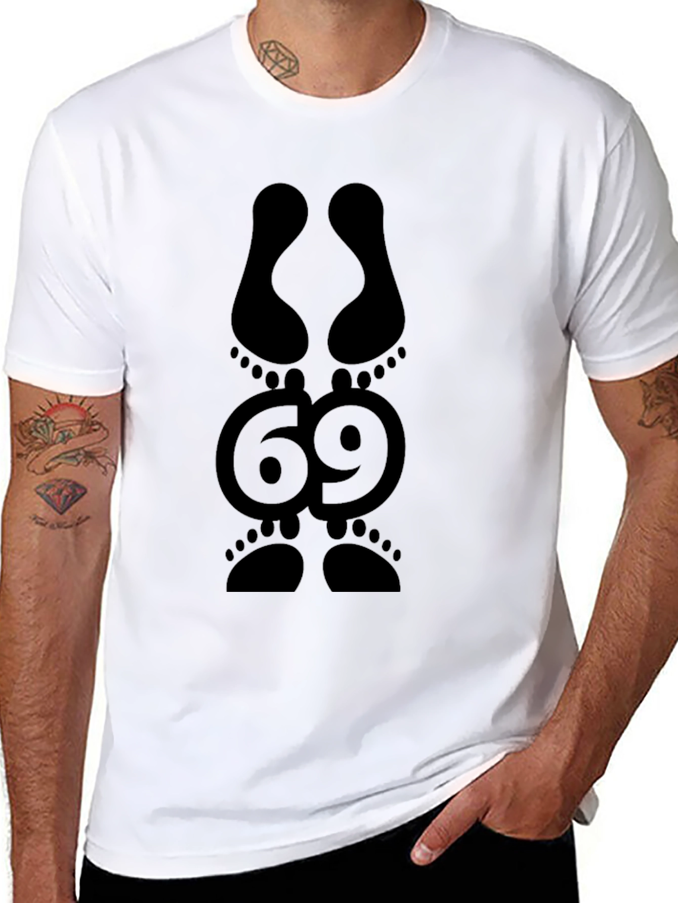 Black 69 Footprint Graphic Tee