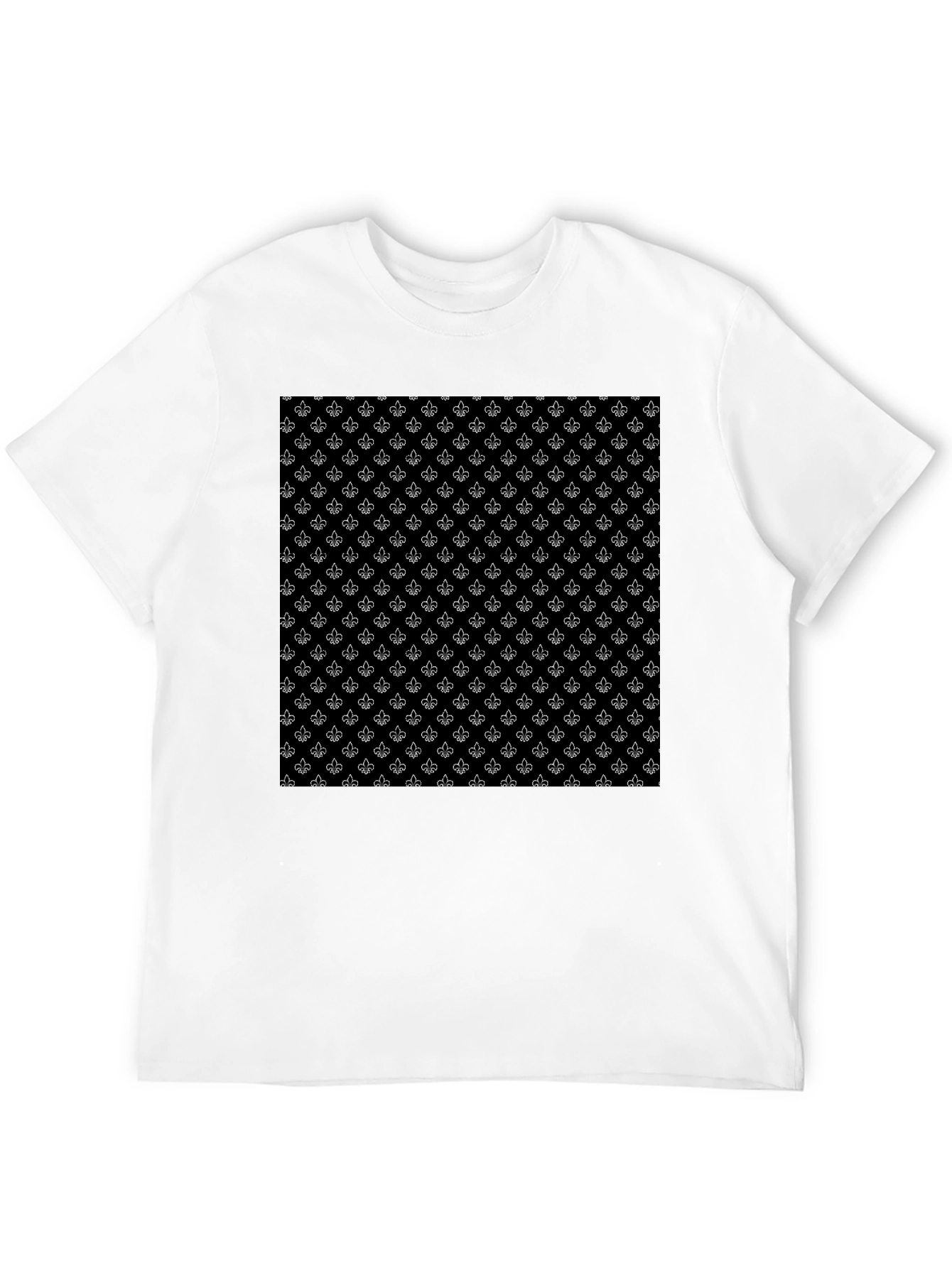 Fleur-de-Lis Pattern T-Shirt - Classic Design