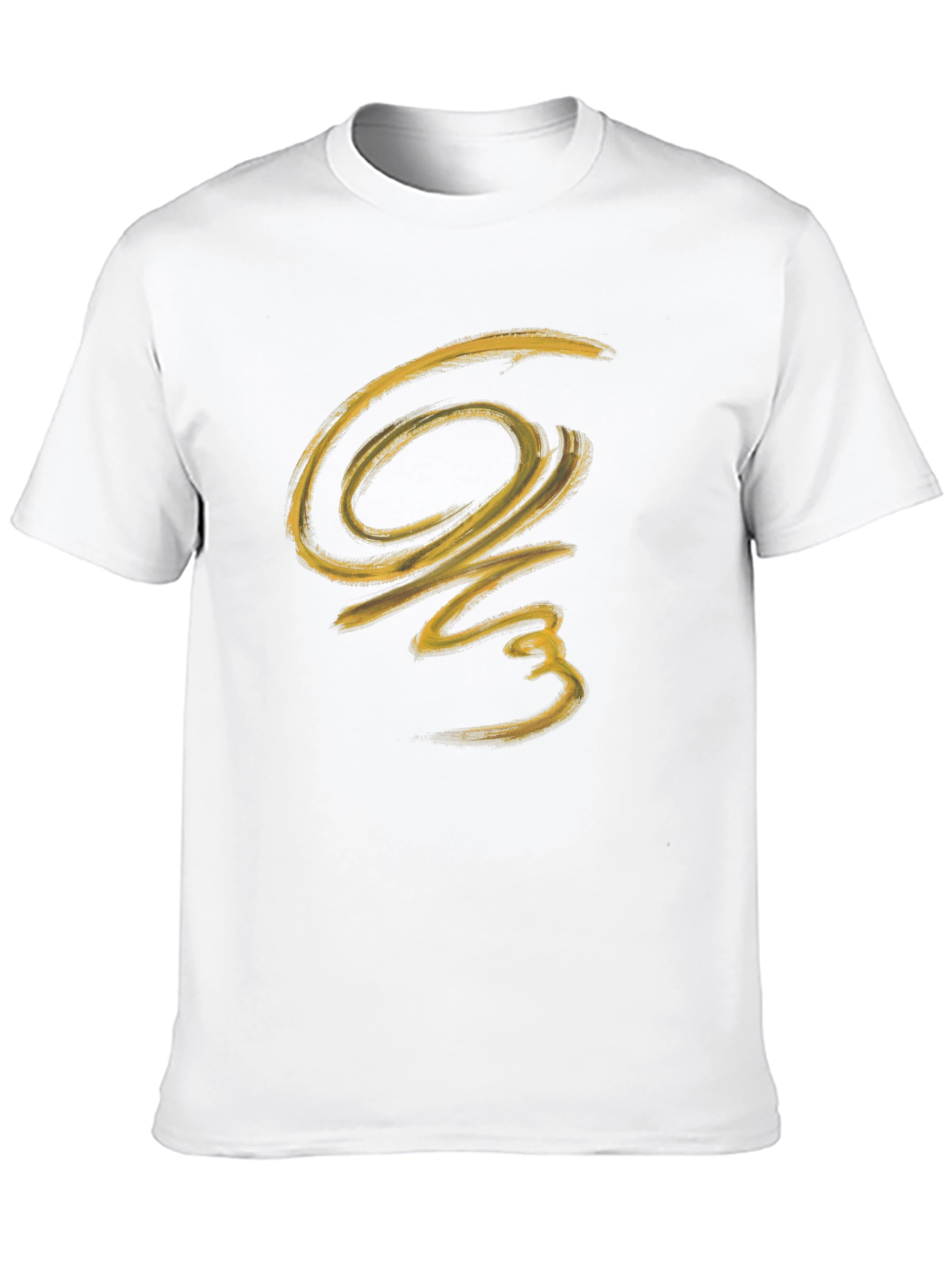Abstract Brushstroke Graphic Black T-Shirt