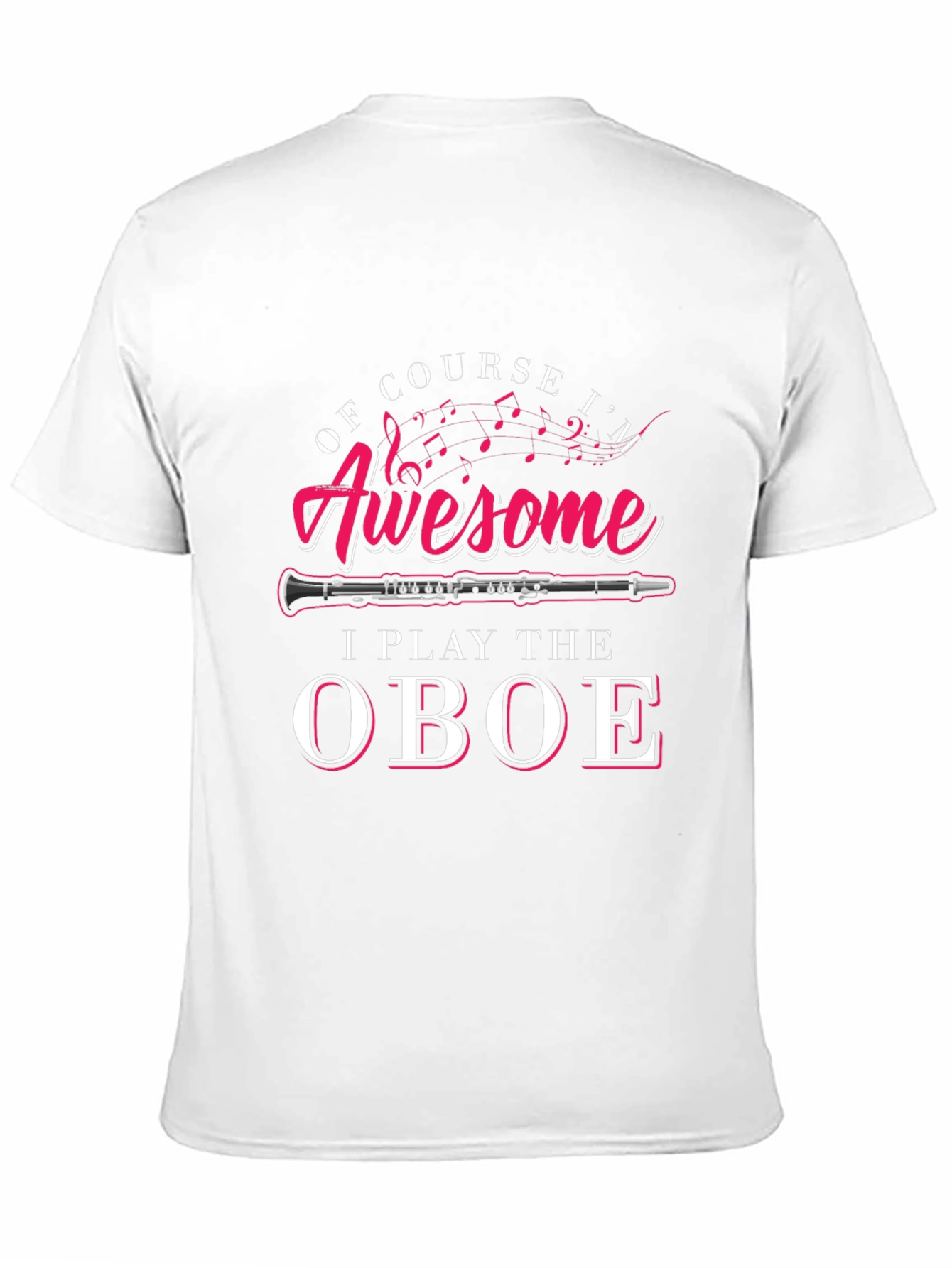 Awesome Oboe Player Black T-Shirt