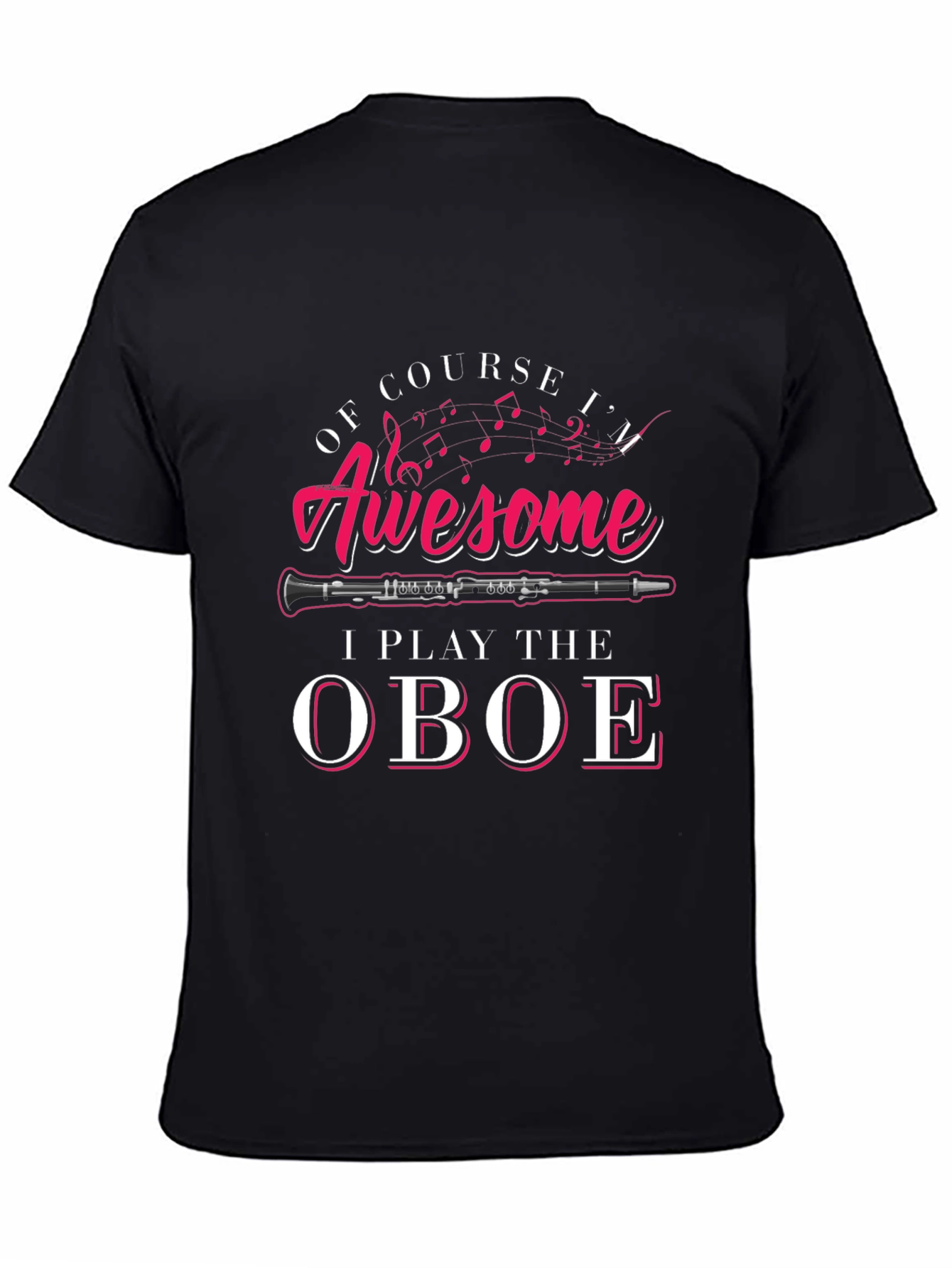 Awesome Oboe Player Black T-Shirt