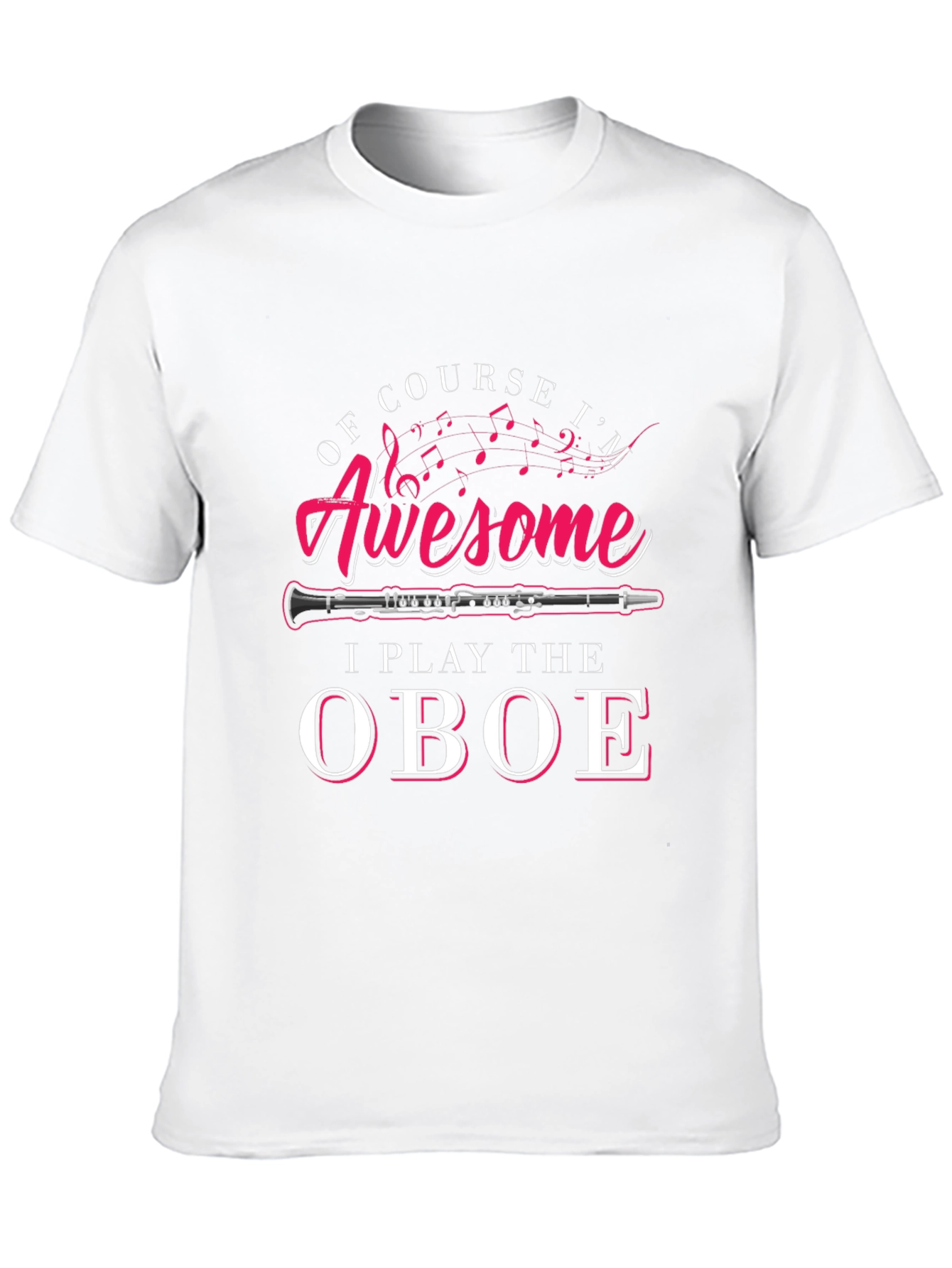 Awesome Oboe Player Black T-Shirt