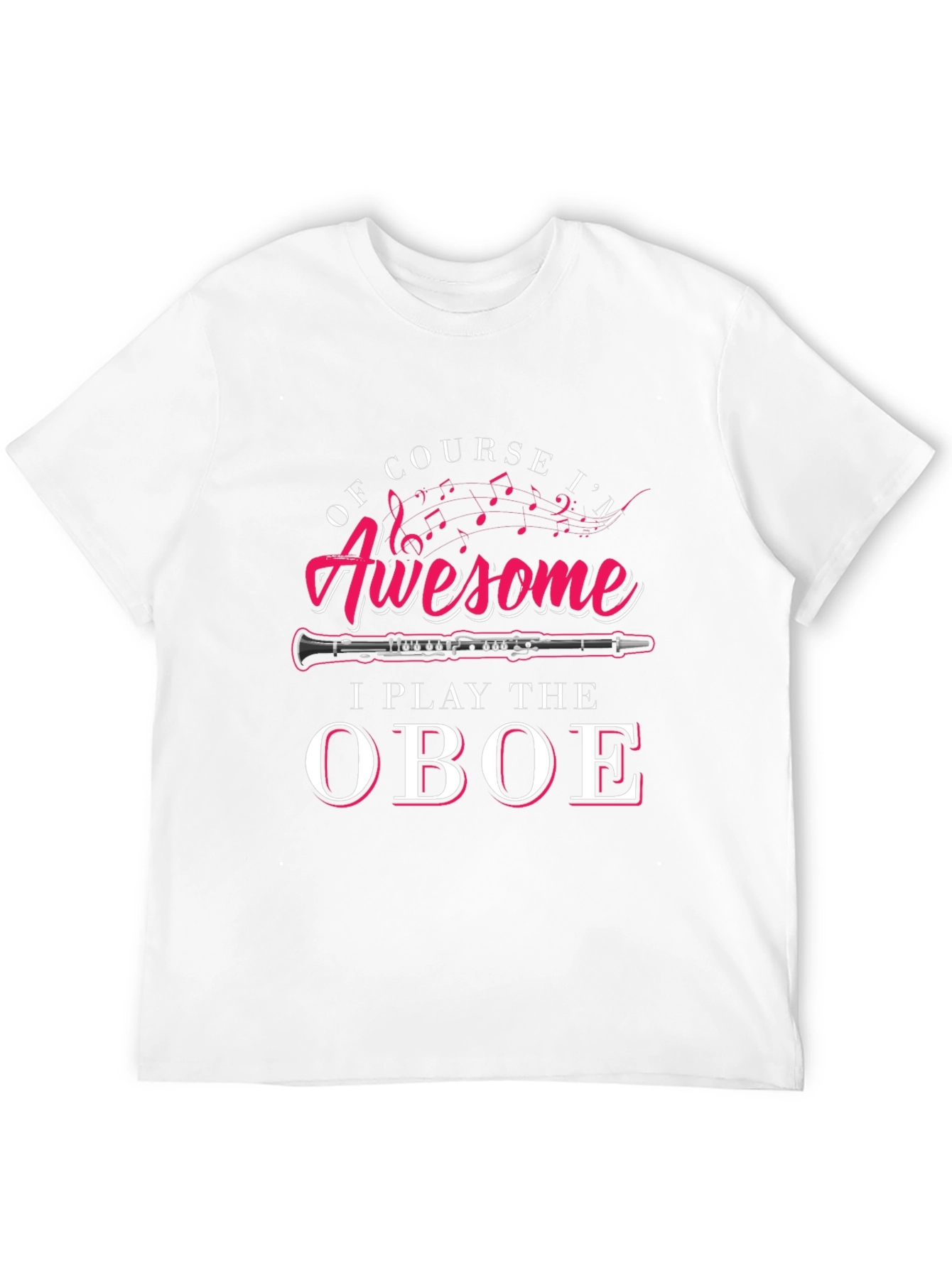 Awesome Oboe Player Black T-Shirt