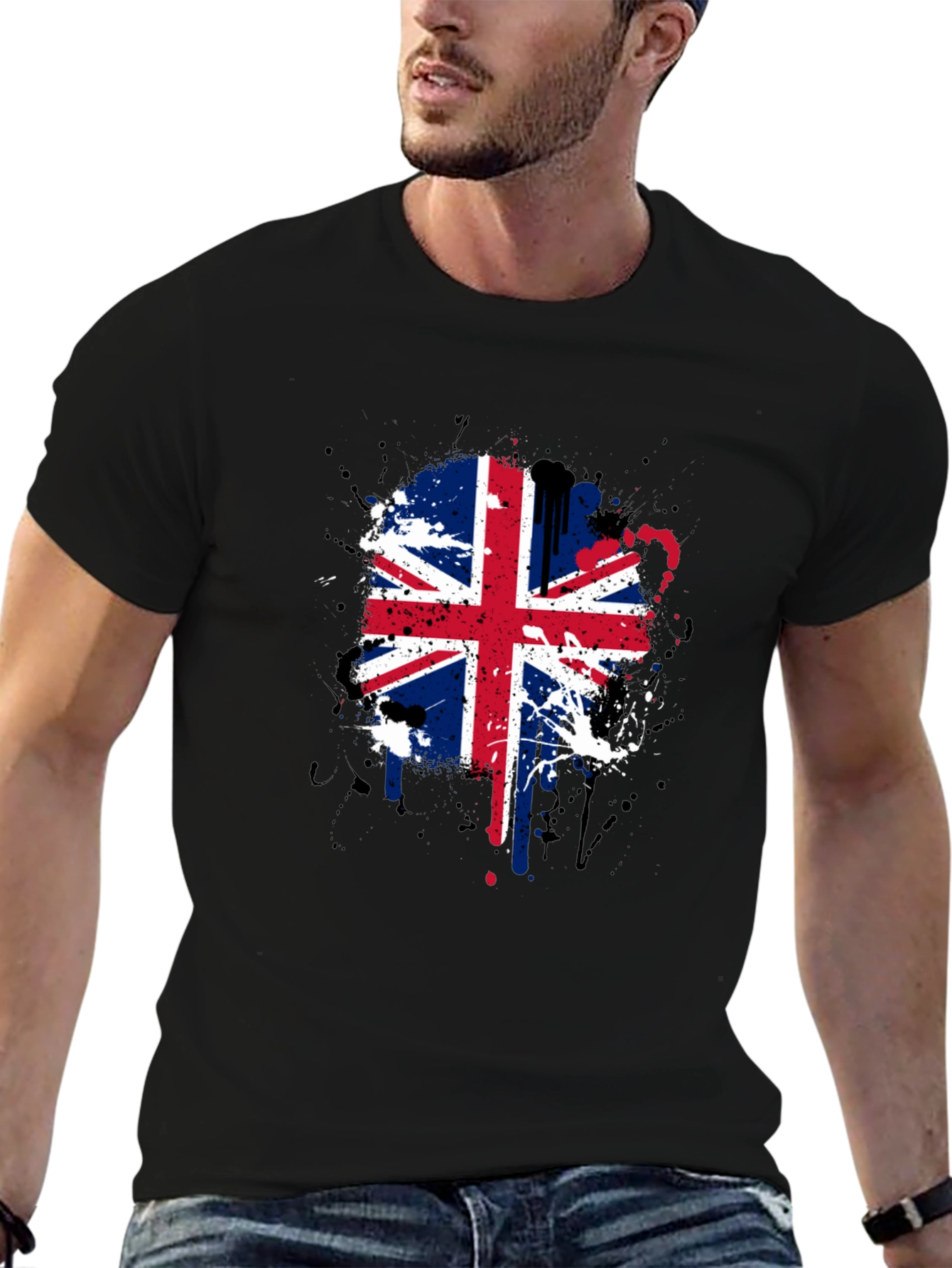UK Flag Splatter Graphic Tee