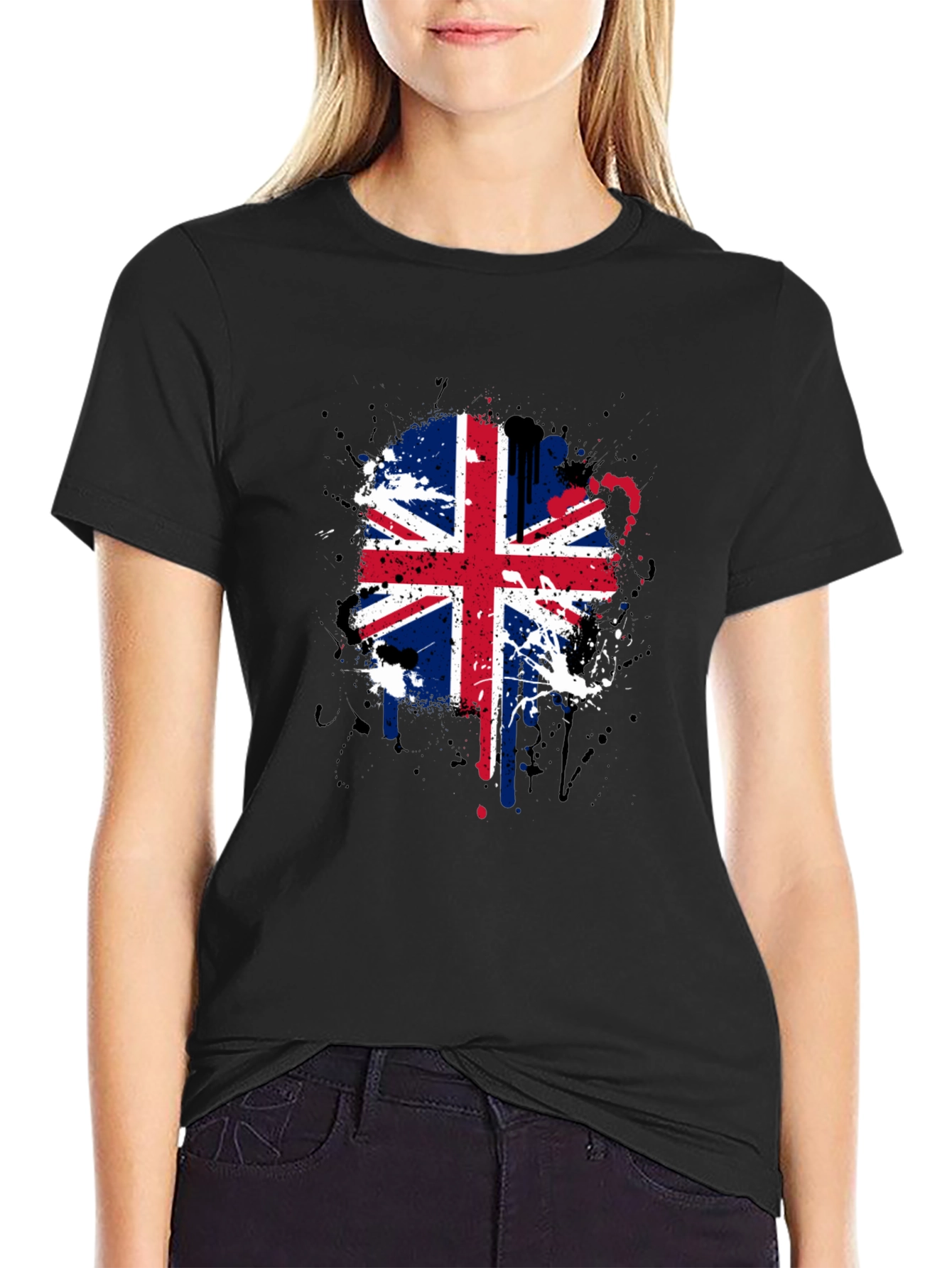 UK Flag Splatter Graphic Tee