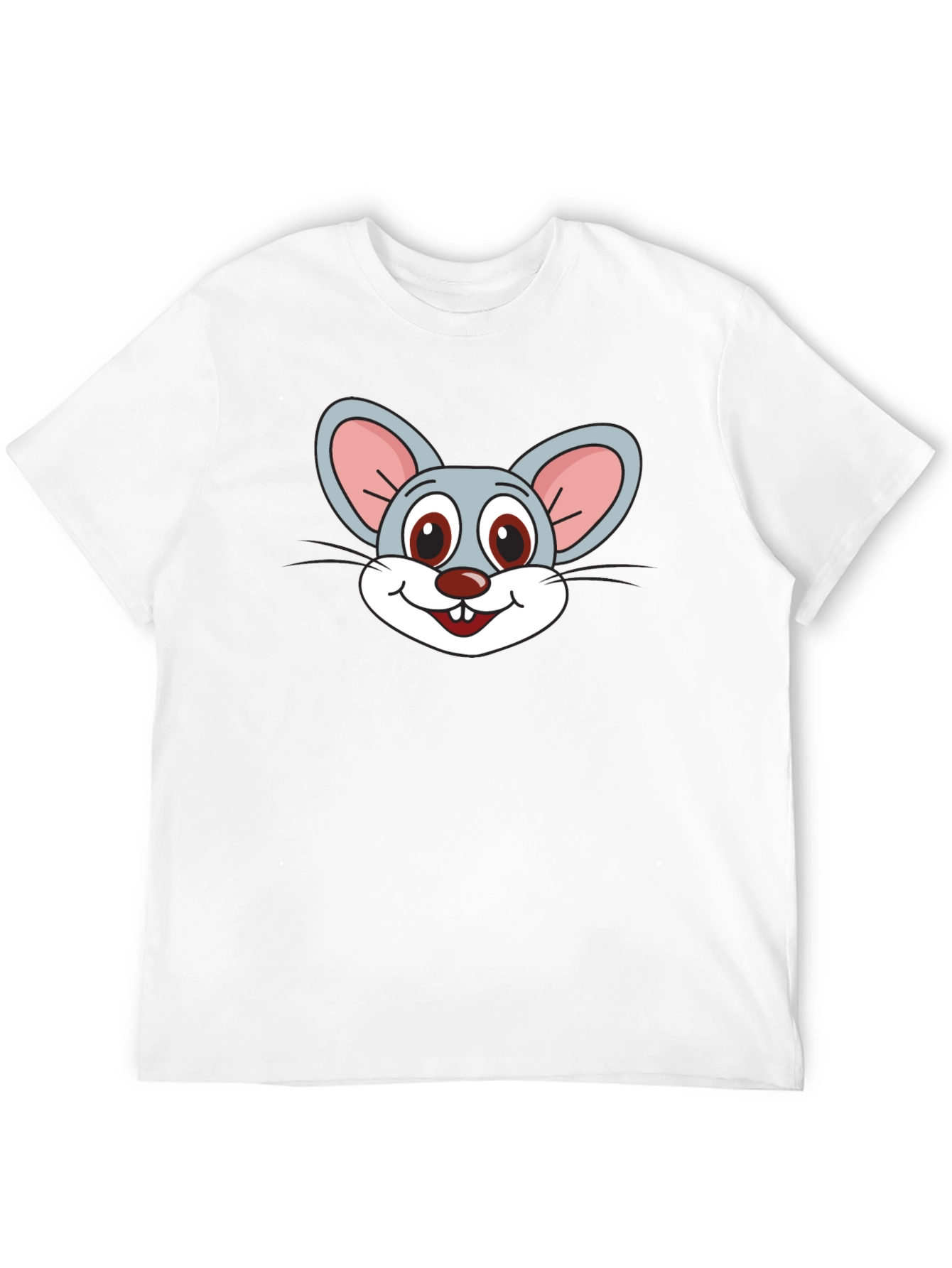 Cartoon Mouse Graphic Black T-Shirt