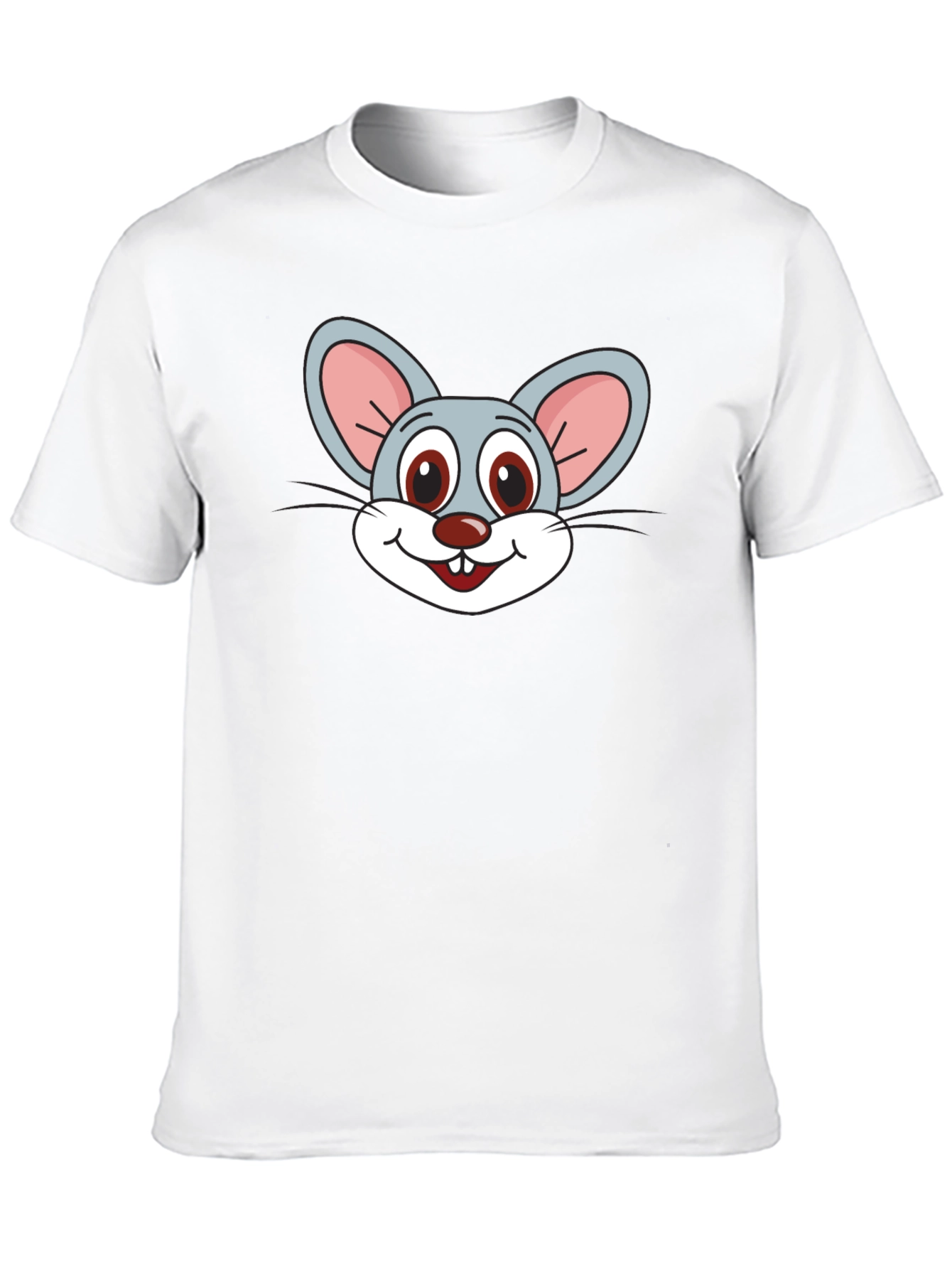 Cartoon Mouse Graphic Black T-Shirt