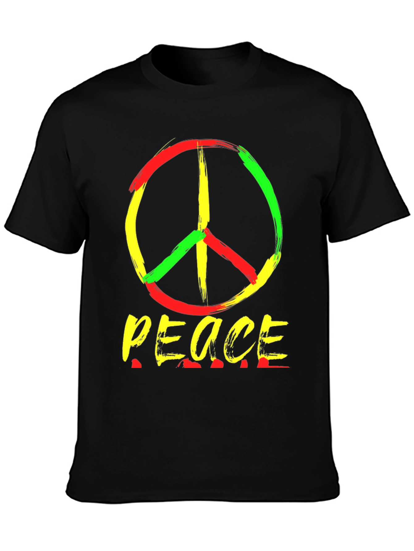 Rasta Peace Sign T-Shirt - Reggae Style