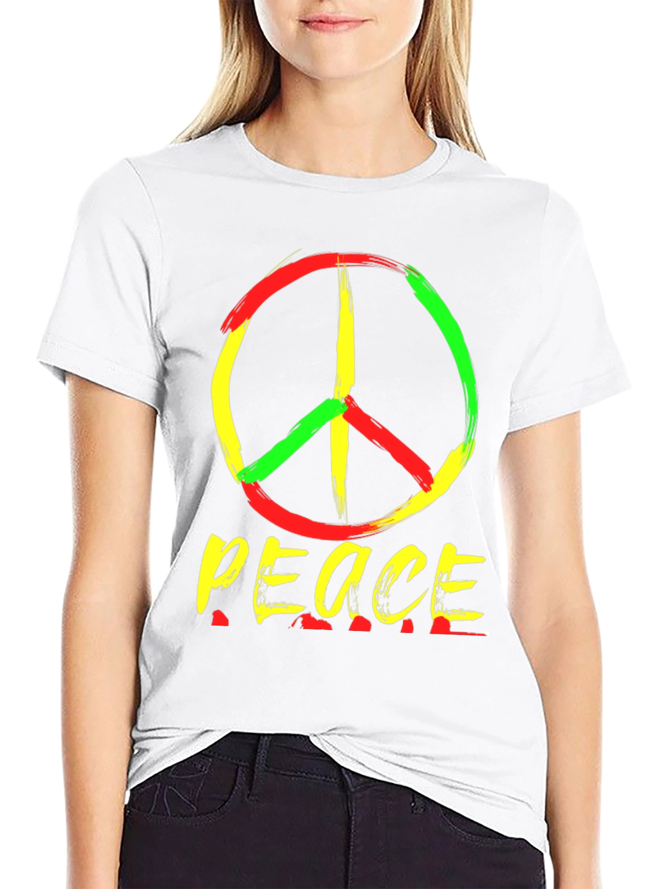 Rasta Peace Sign T-Shirt - Reggae Style