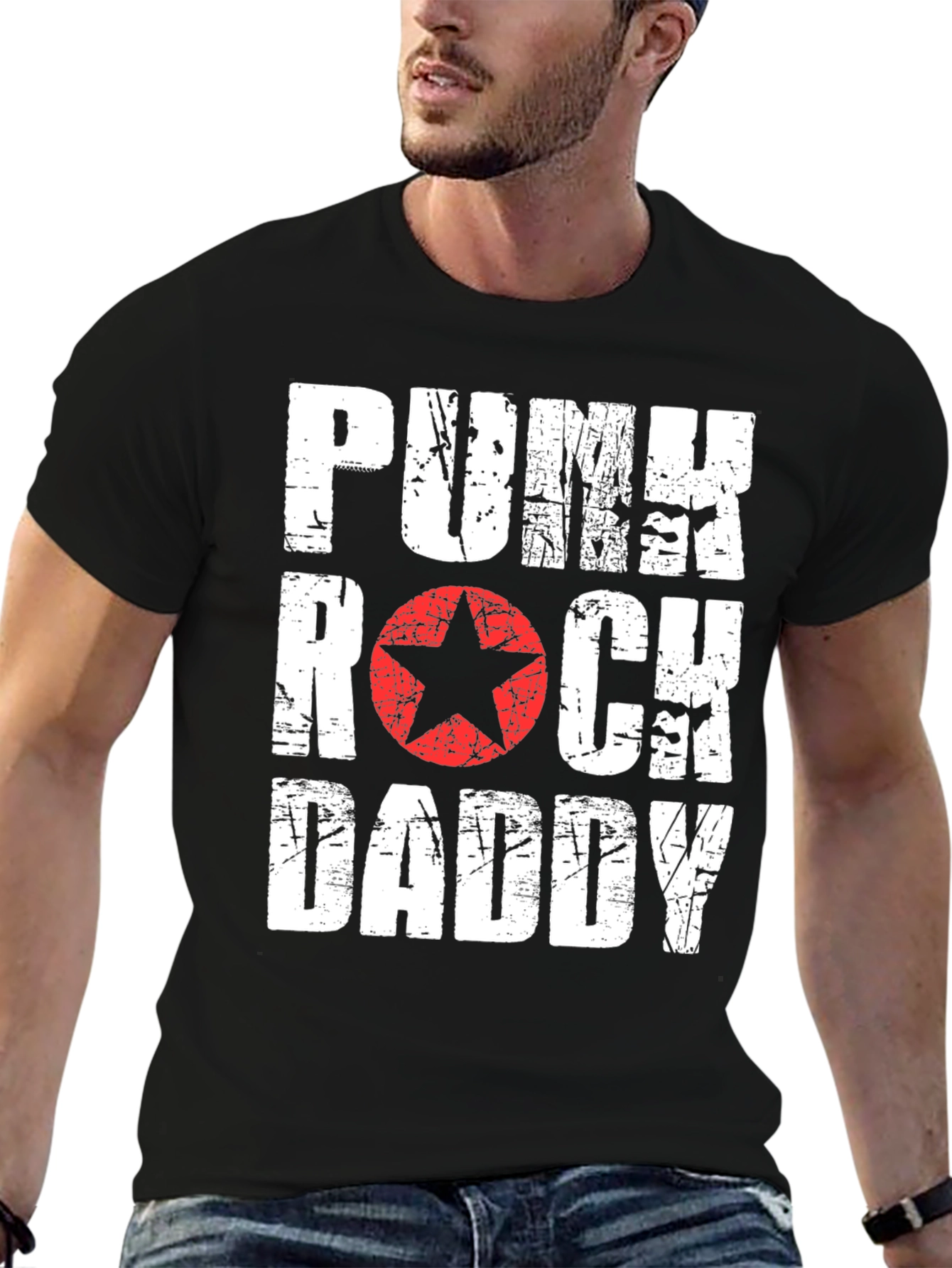 Punk Rock Daddy Graphic T-Shirt - Black