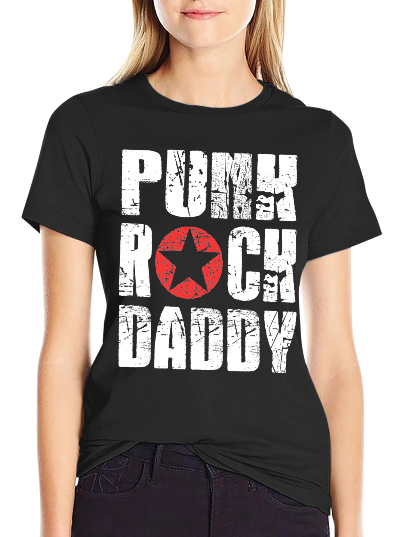 Punk Rock Daddy Graphic T-Shirt - Black
