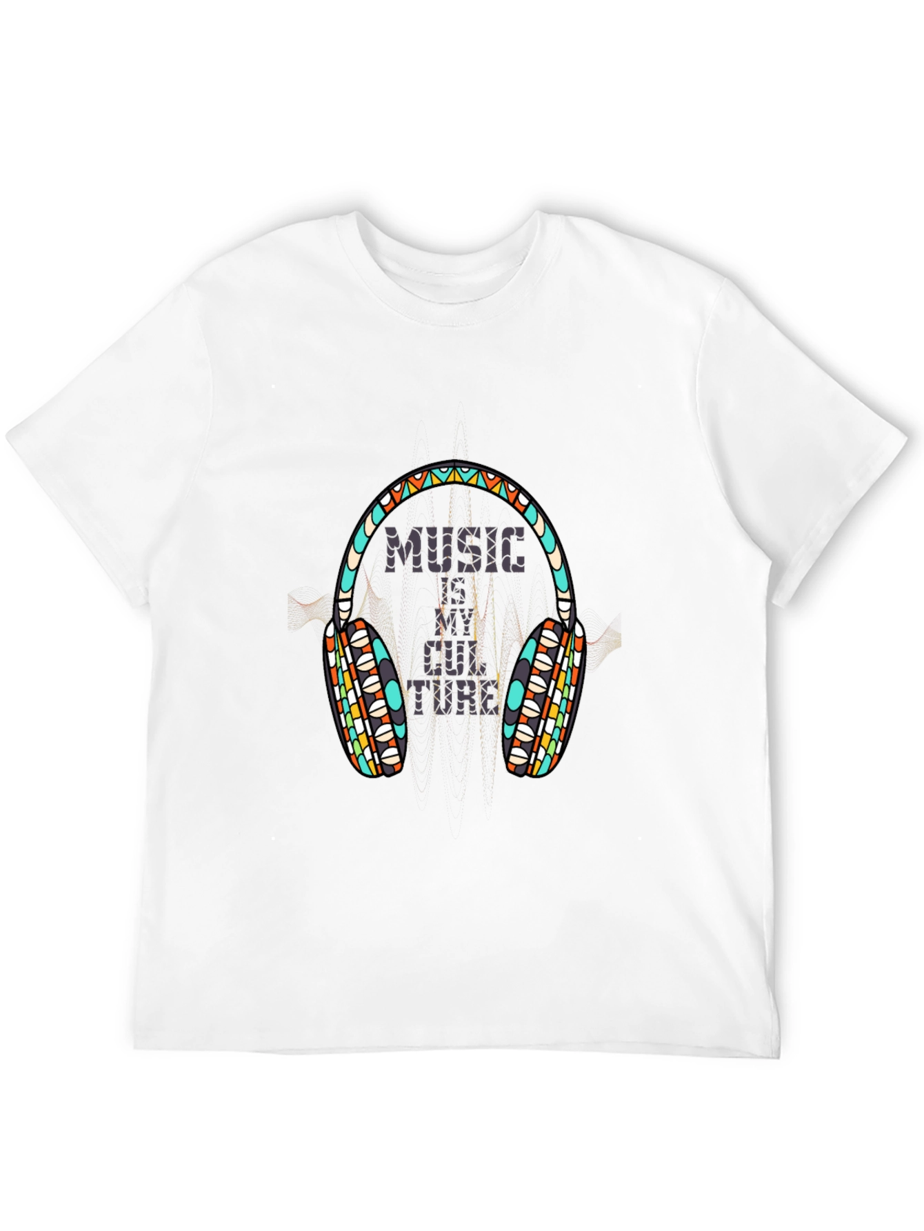 Music is My Culture Graphic Black T-Shirt